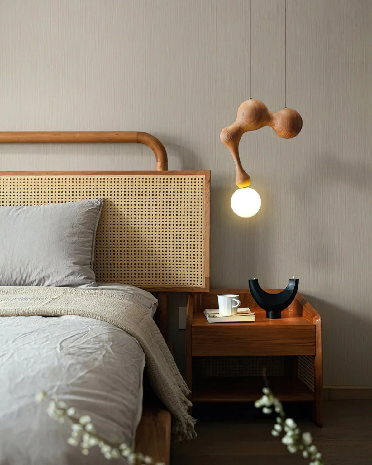 Thaddeus Luxury Wood Pendant Light - Image 30