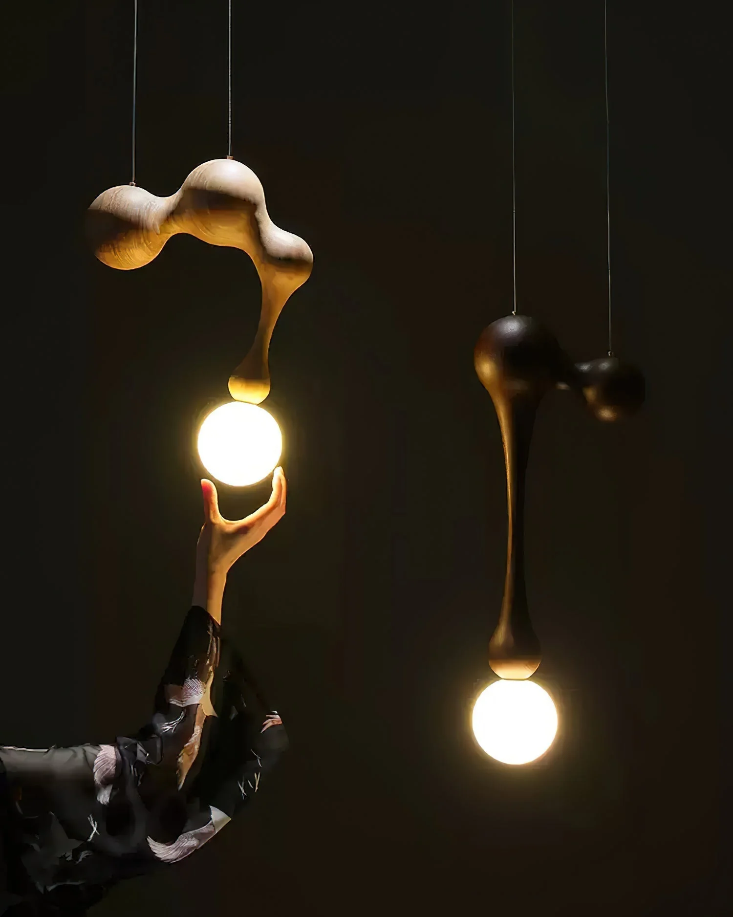 Thaddeus Luxury Wood Pendant Light - Image 36