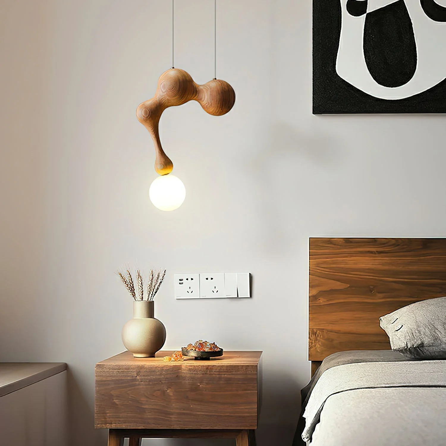 Thaddeus Luxury Wood Pendant Light - Image 37