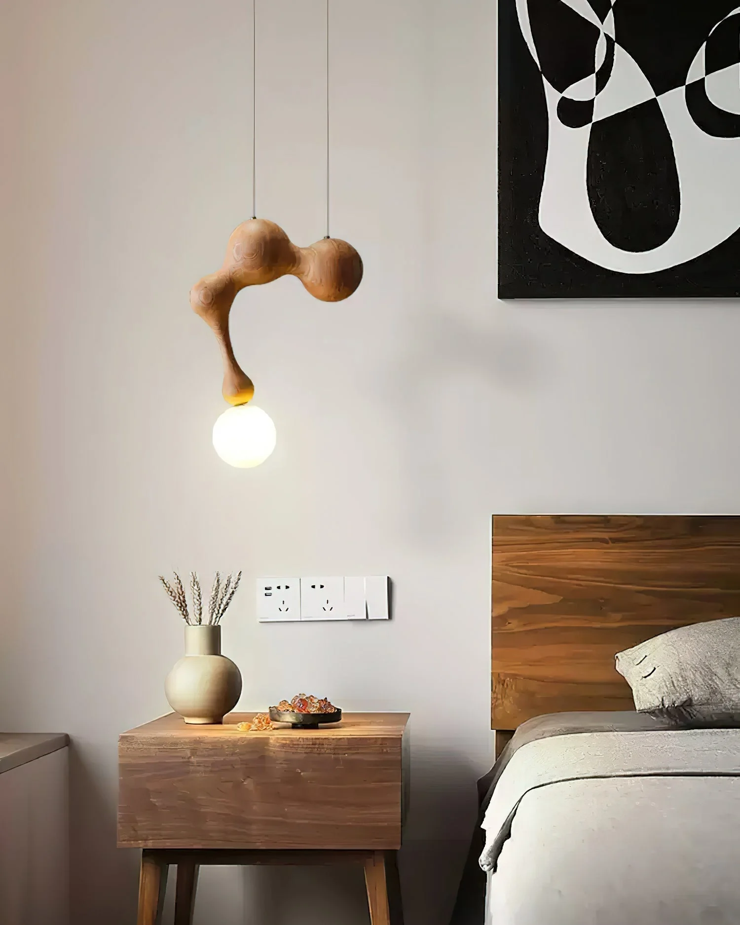 Thaddeus Luxury Wood Pendant Light - Image 39