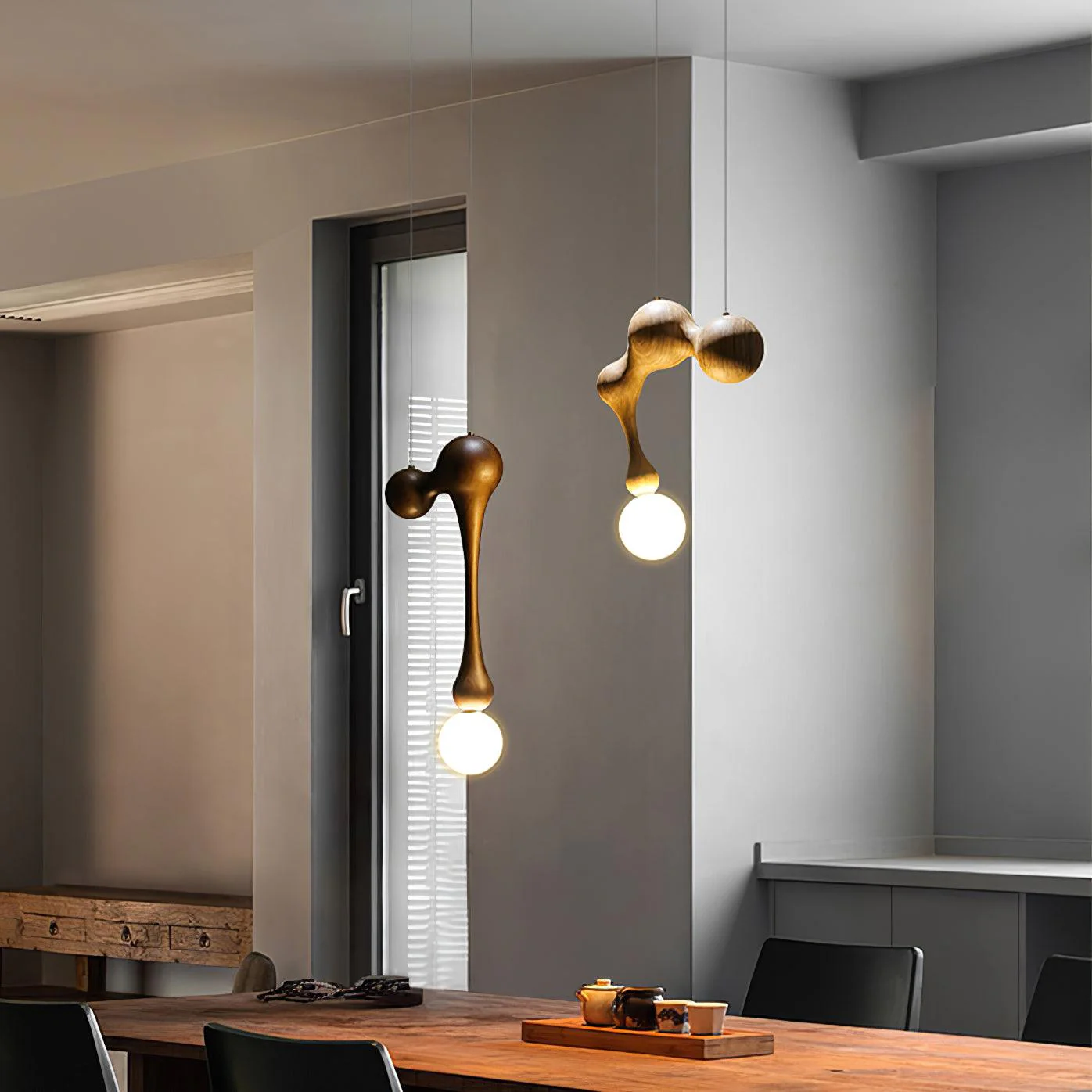 Thaddeus Luxury Wood Pendant Light - Image 4