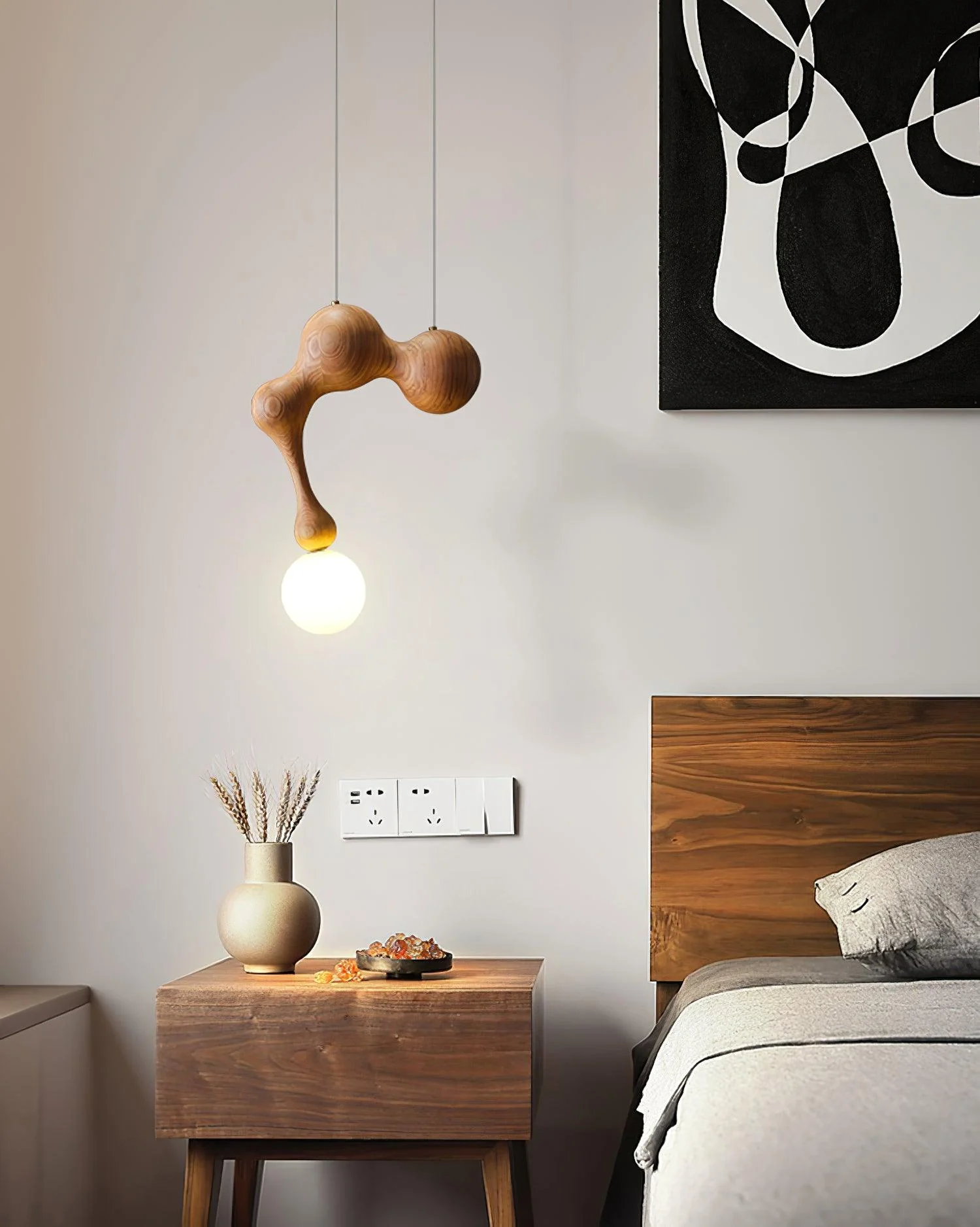 Thaddeus Luxury Wood Pendant Light - Image 49