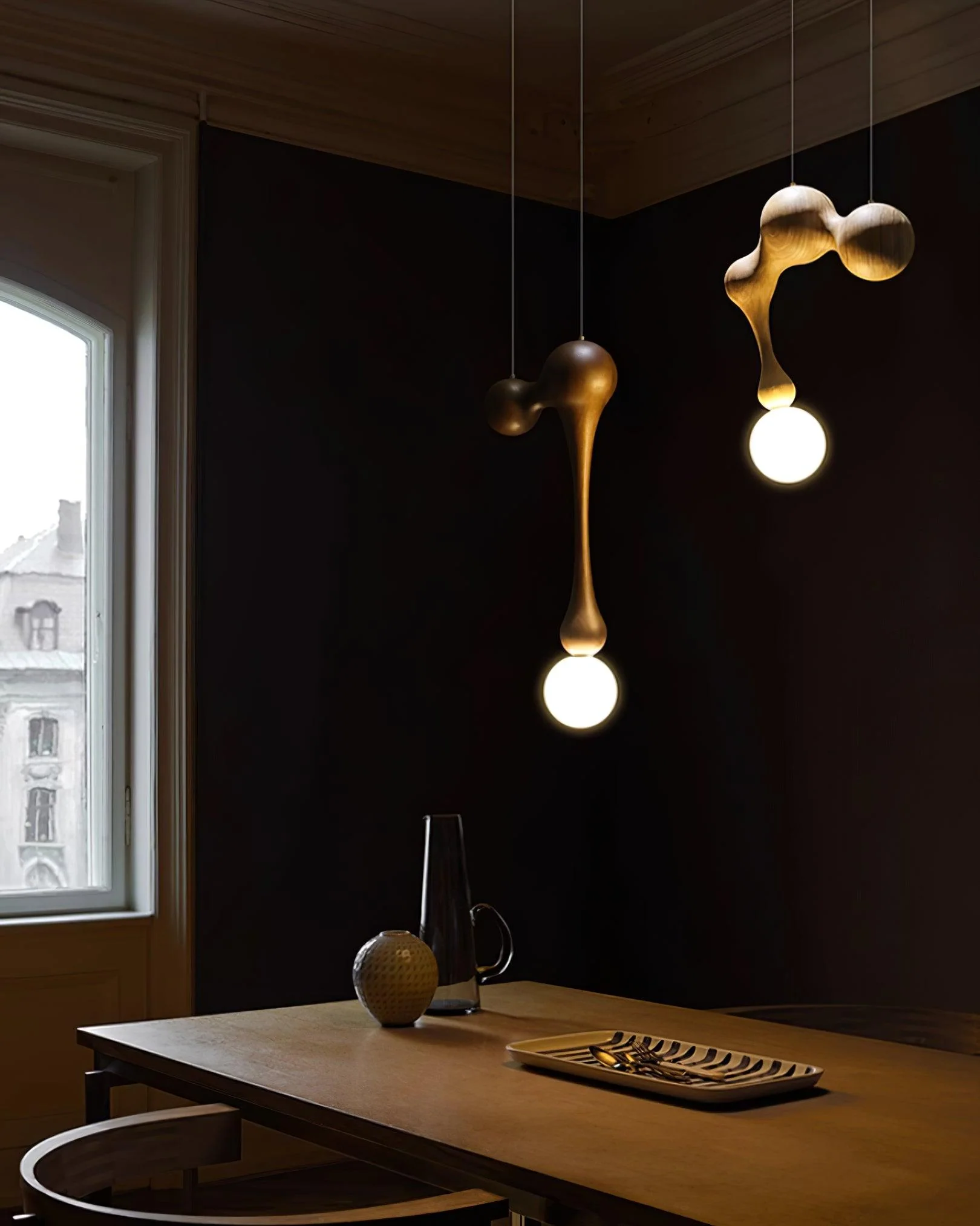 Thaddeus Luxury Wood Pendant Light - Image 53