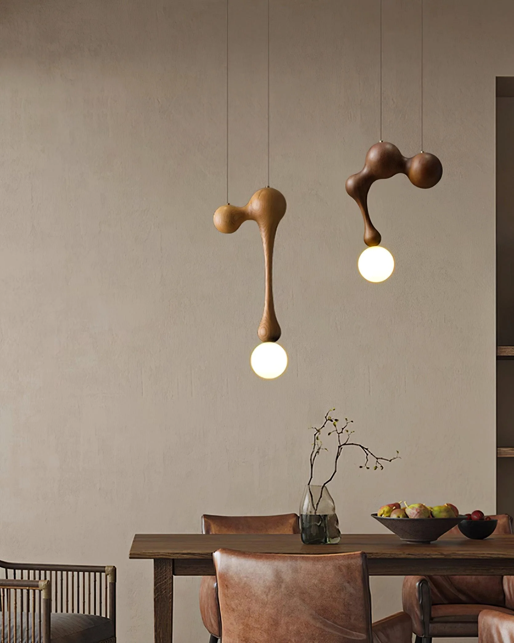 Thaddeus Luxury Wood Pendant Light - Image 6