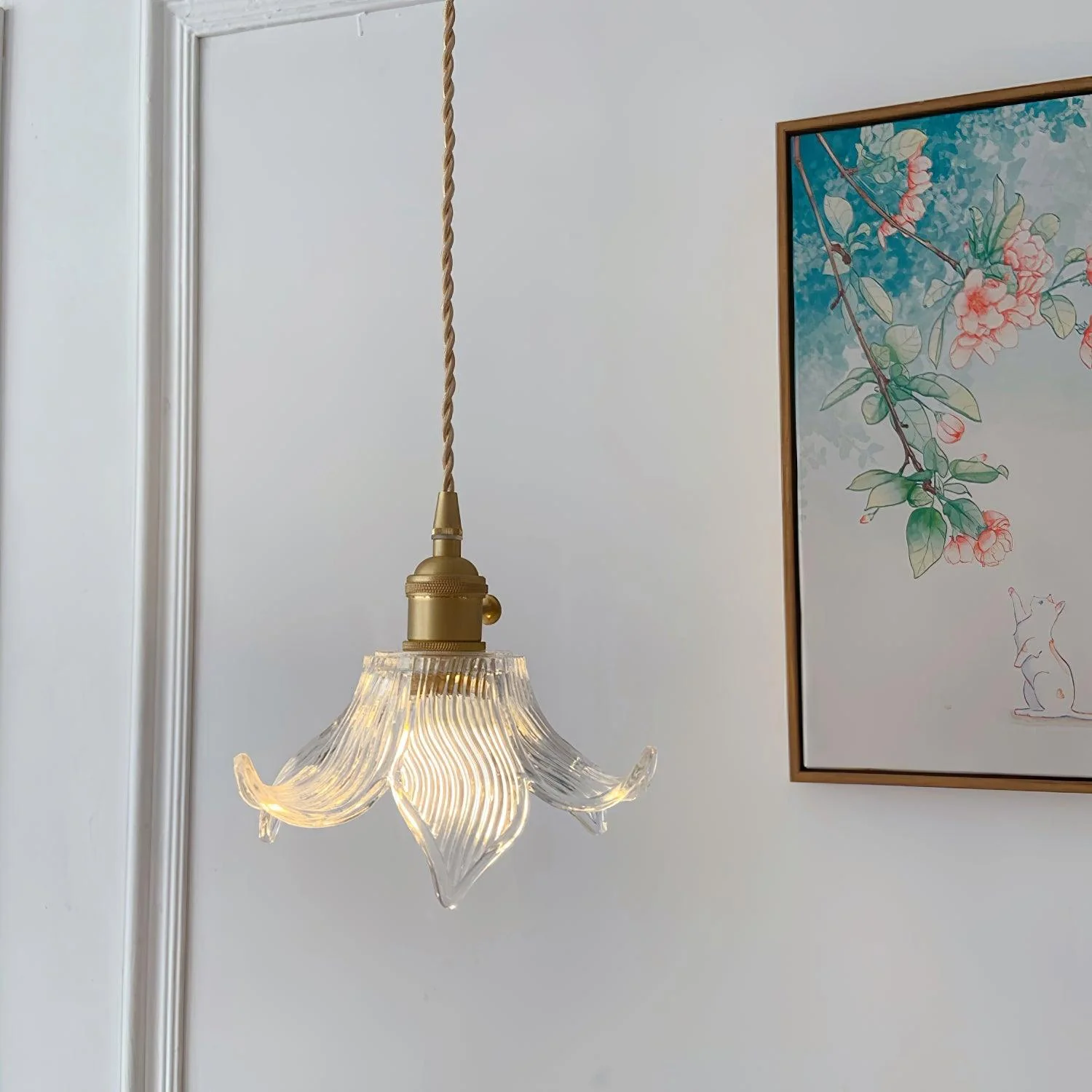 Thaliran Brass & Glass Glam Pendant Light - Image 12