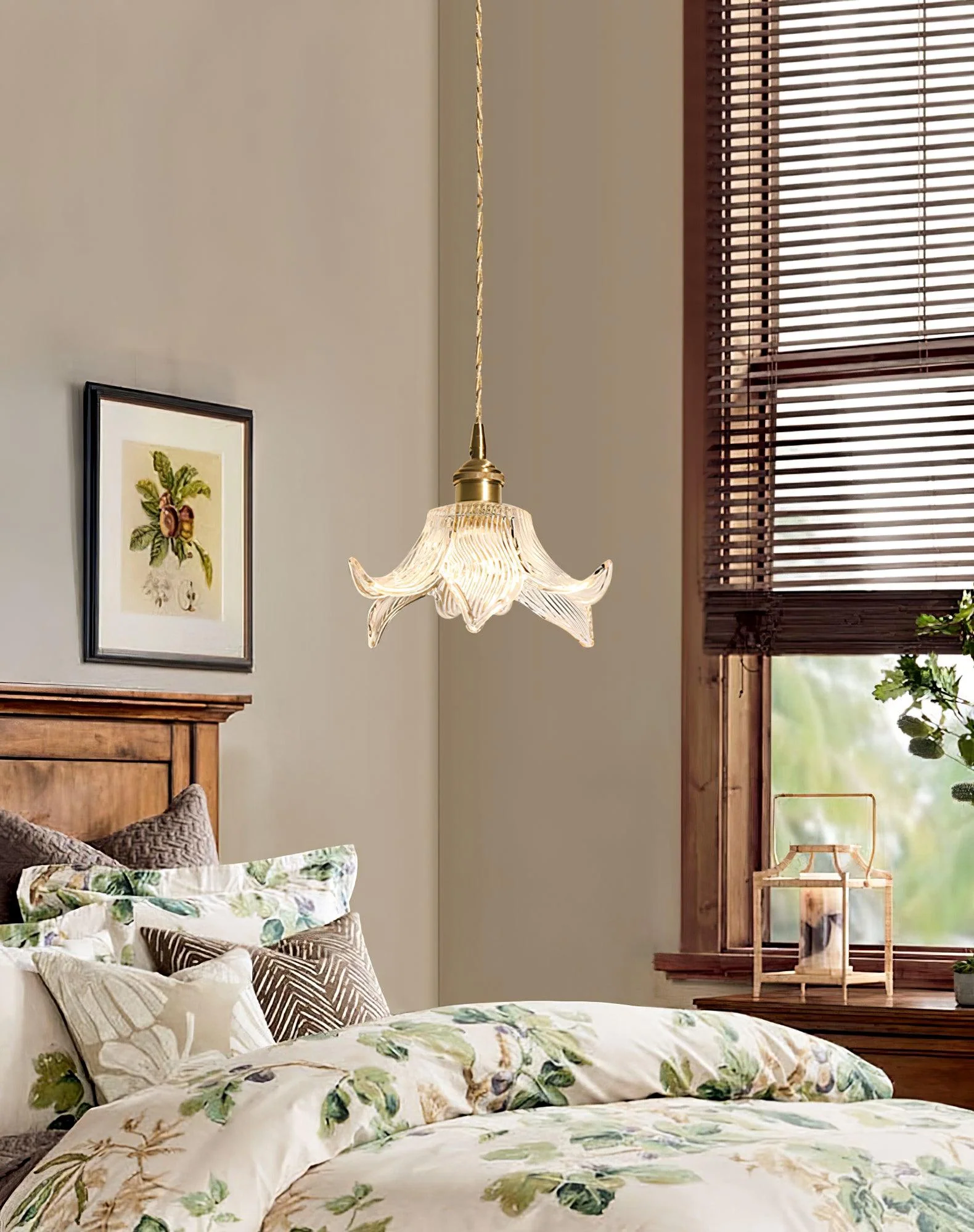 Thaliran Brass & Glass Glam Pendant Light - Image 13