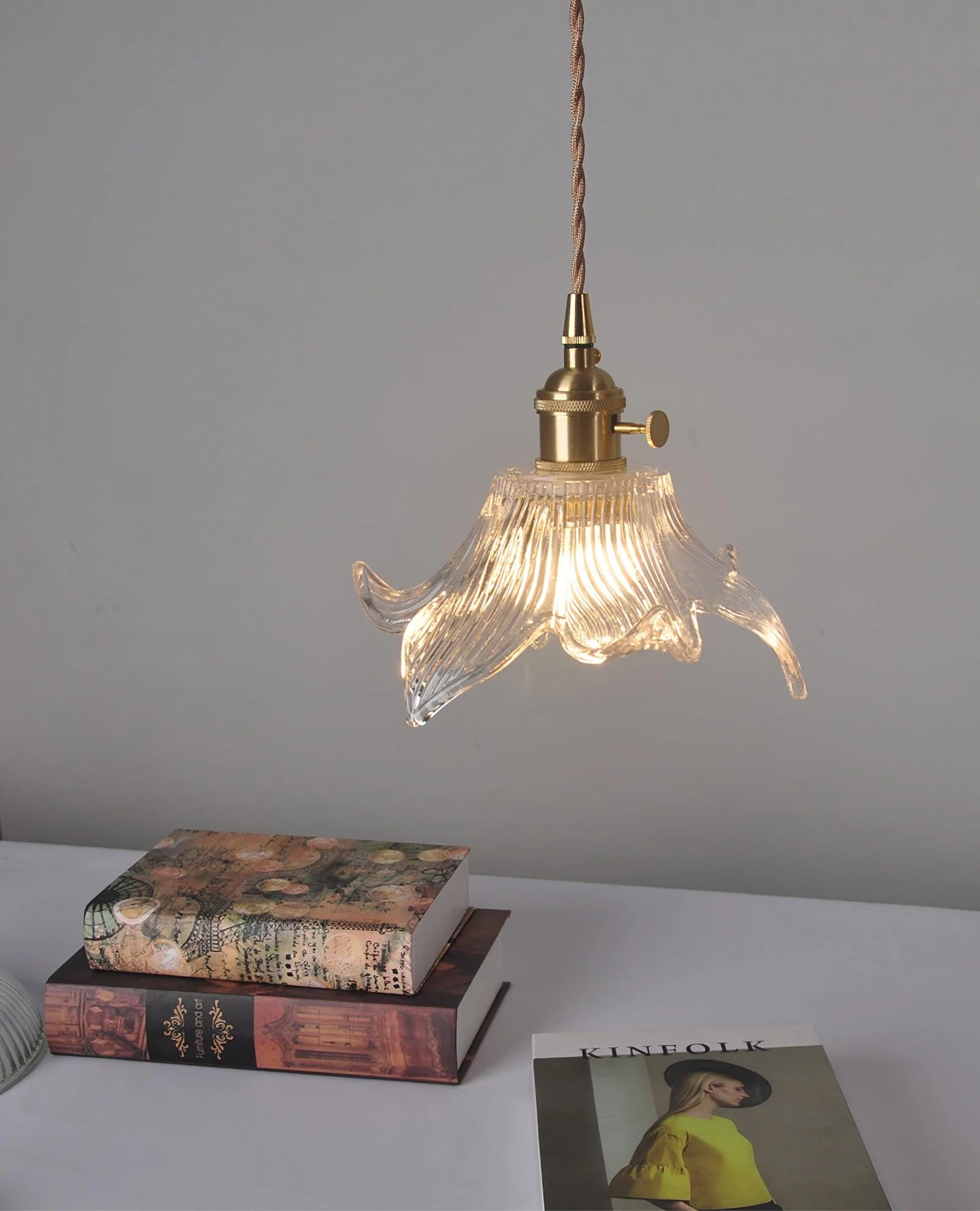 Thaliran Brass & Glass Glam Pendant Light - Image 16