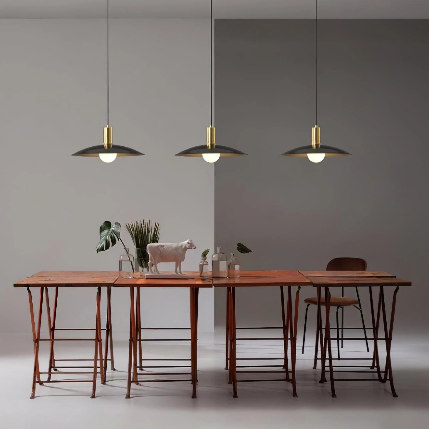 Thalora Brass & Glass Classic Pendant Lamp - Image 11