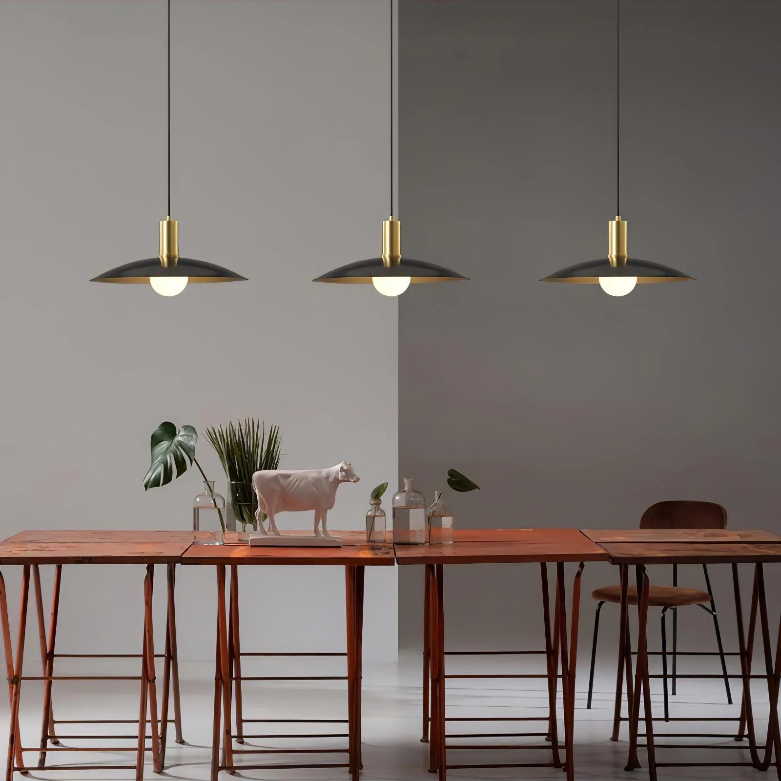 Thalora Brass & Glass Classic Pendant Lamp - Image 13
