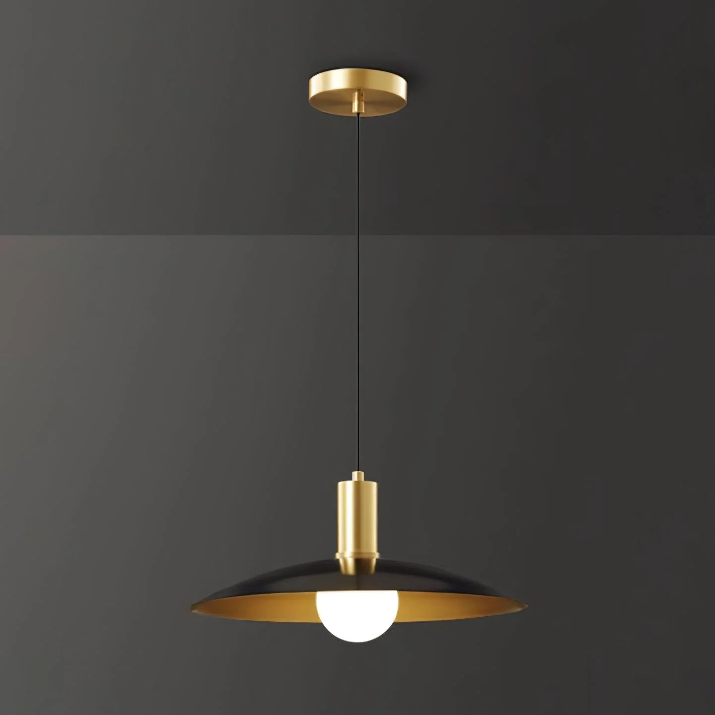 Thalora Brass & Glass Classic Pendant Lamp - Image 19