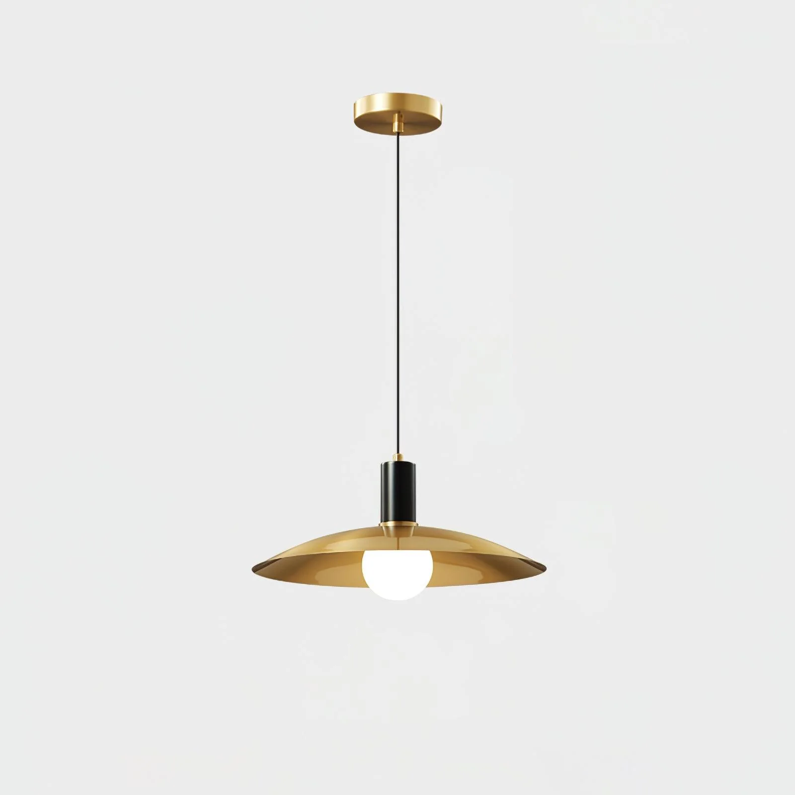 Thalora Brass & Glass Classic Pendant Lamp - Image 2