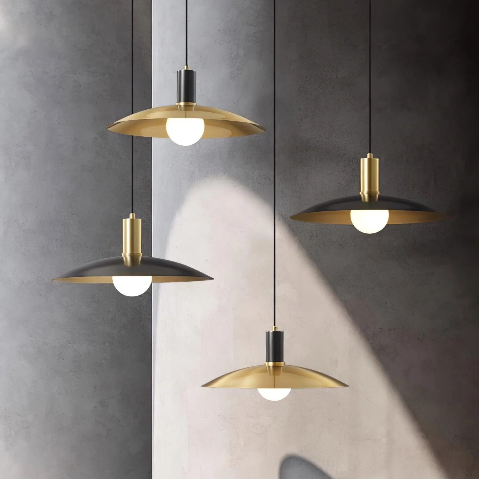 Thalora Brass & Glass Classic Pendant Lamp - Image 3