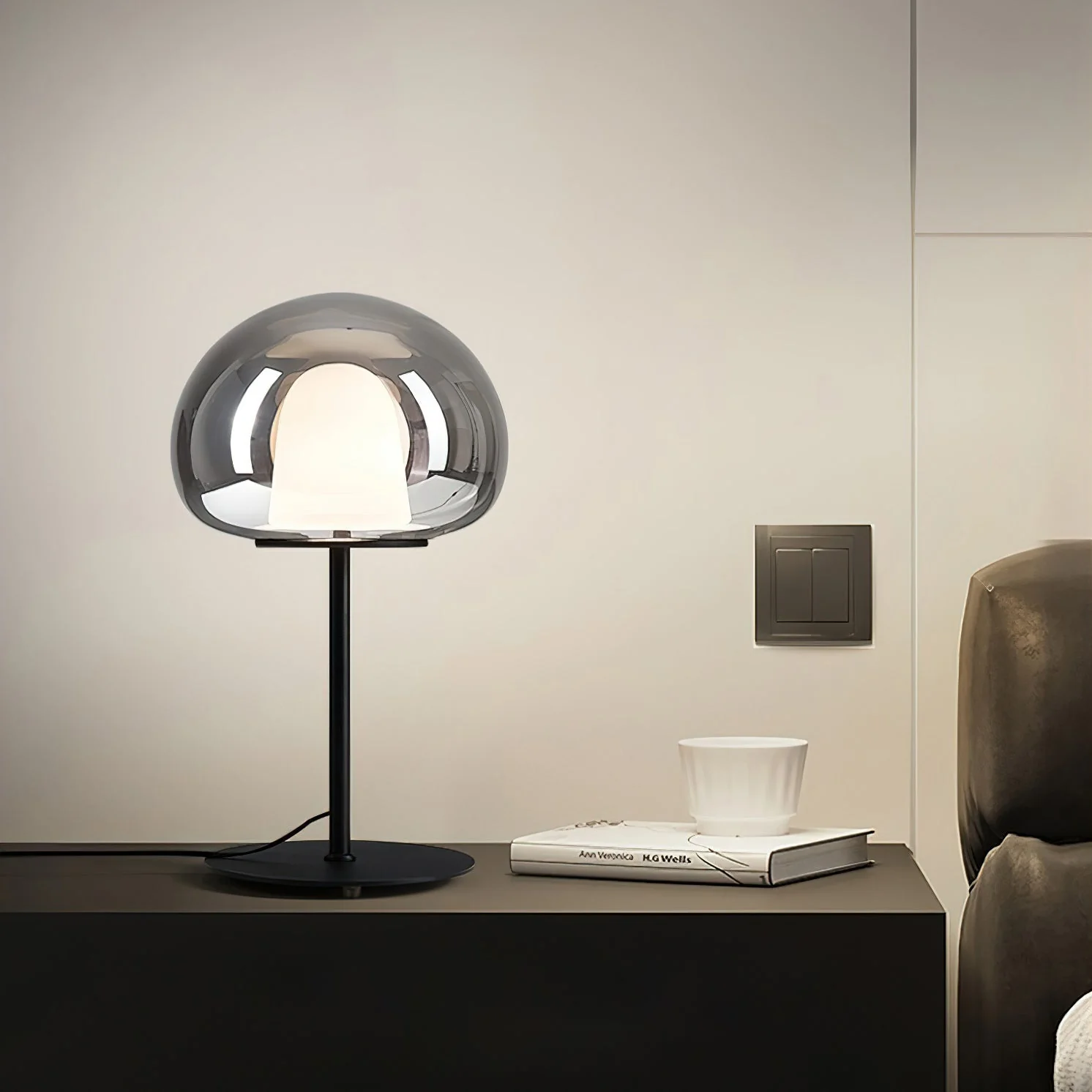 Thea Modern Glass Table Lamp - Image 2