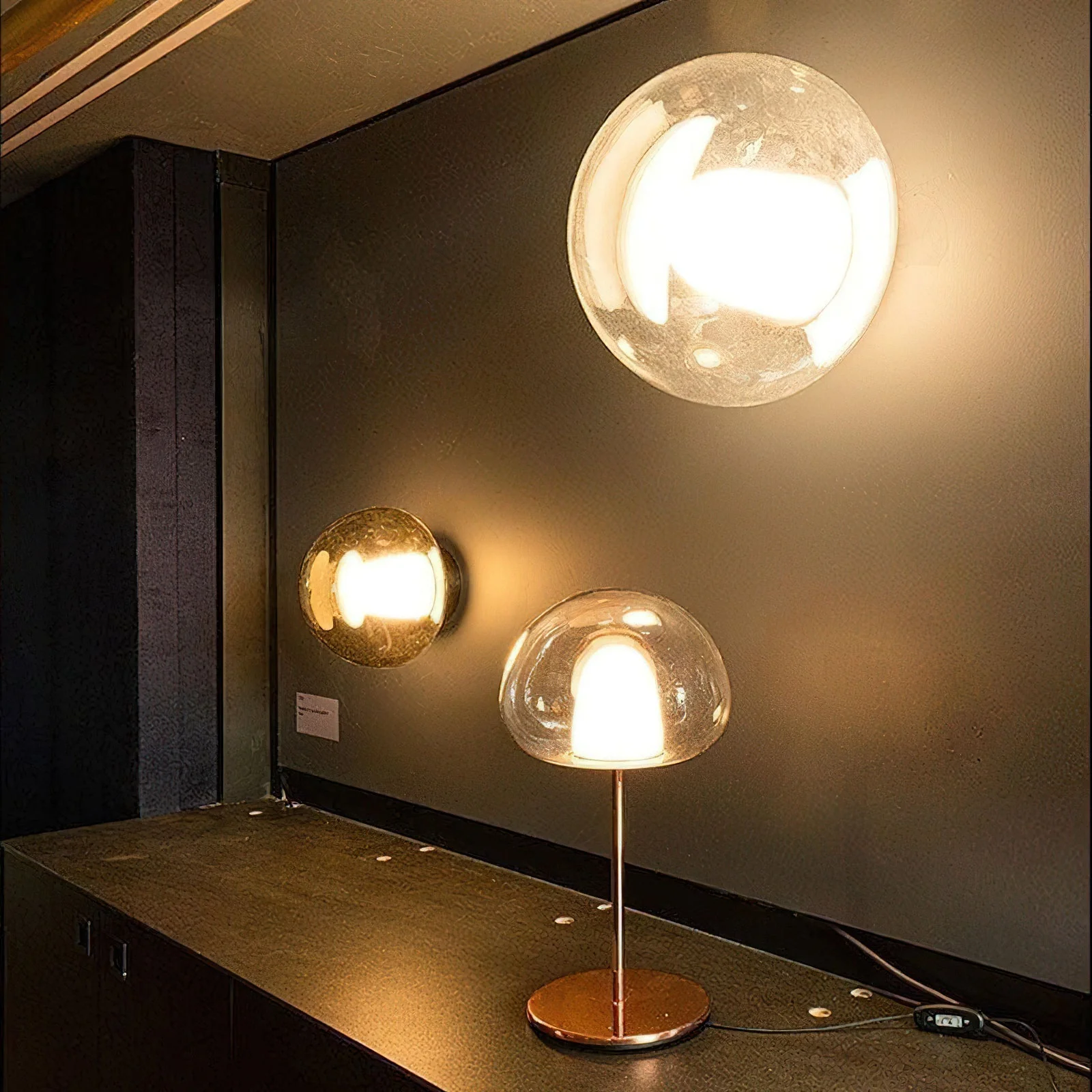 Thea Modern Glass Table Lamp - Image 3