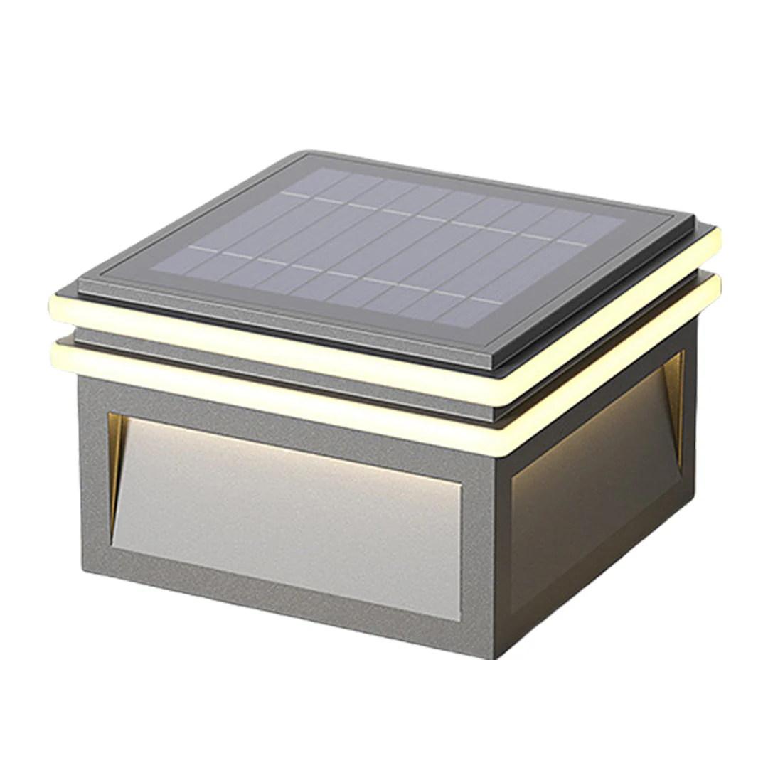 Theodore Square Minimalist Steel Outdoor Pillar Lights - Image 10