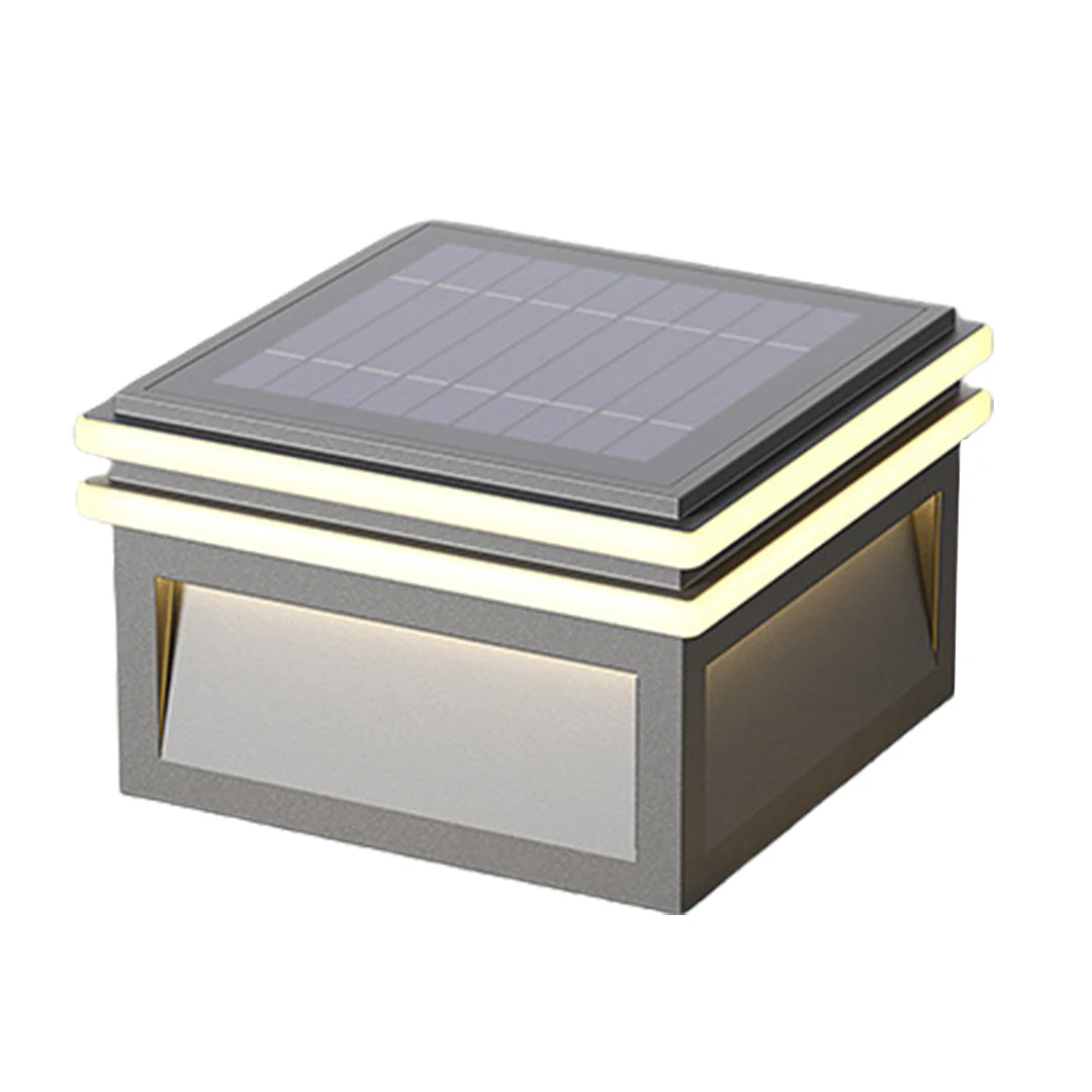 Theodore Square Minimalist Steel Outdoor Pillar Lights - Image 8