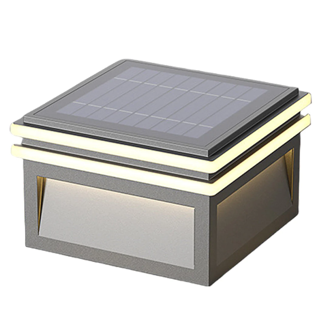 Theodore Square Minimalist Steel Outdoor Pillar Lights - Image 9