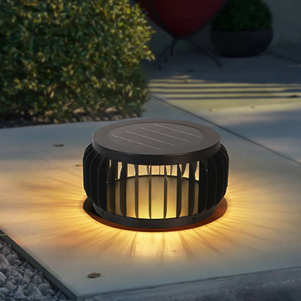 Theora Modern Solar Three-color Steel Outdoor Post Light - Image 4