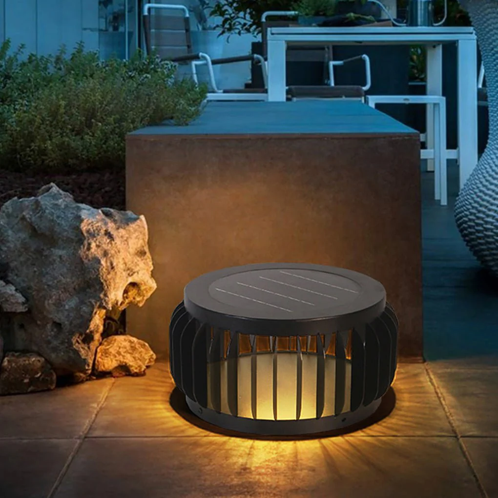 Theora Modern Solar Three-color Steel Outdoor Post Light - Image 7