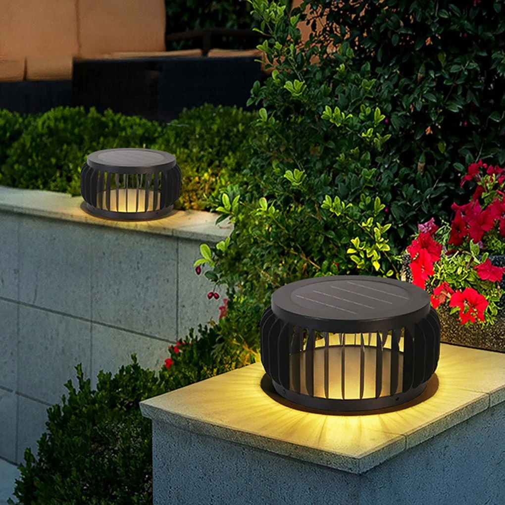 Theora Modern Solar Three-color Steel Outdoor Post Light - Image 8