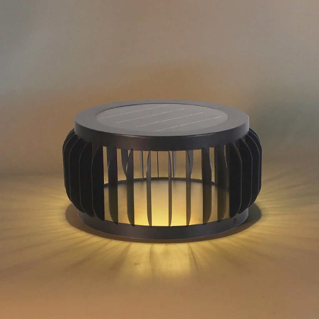 Theora Modern Solar Three-color Steel Outdoor Post Light - Image 9