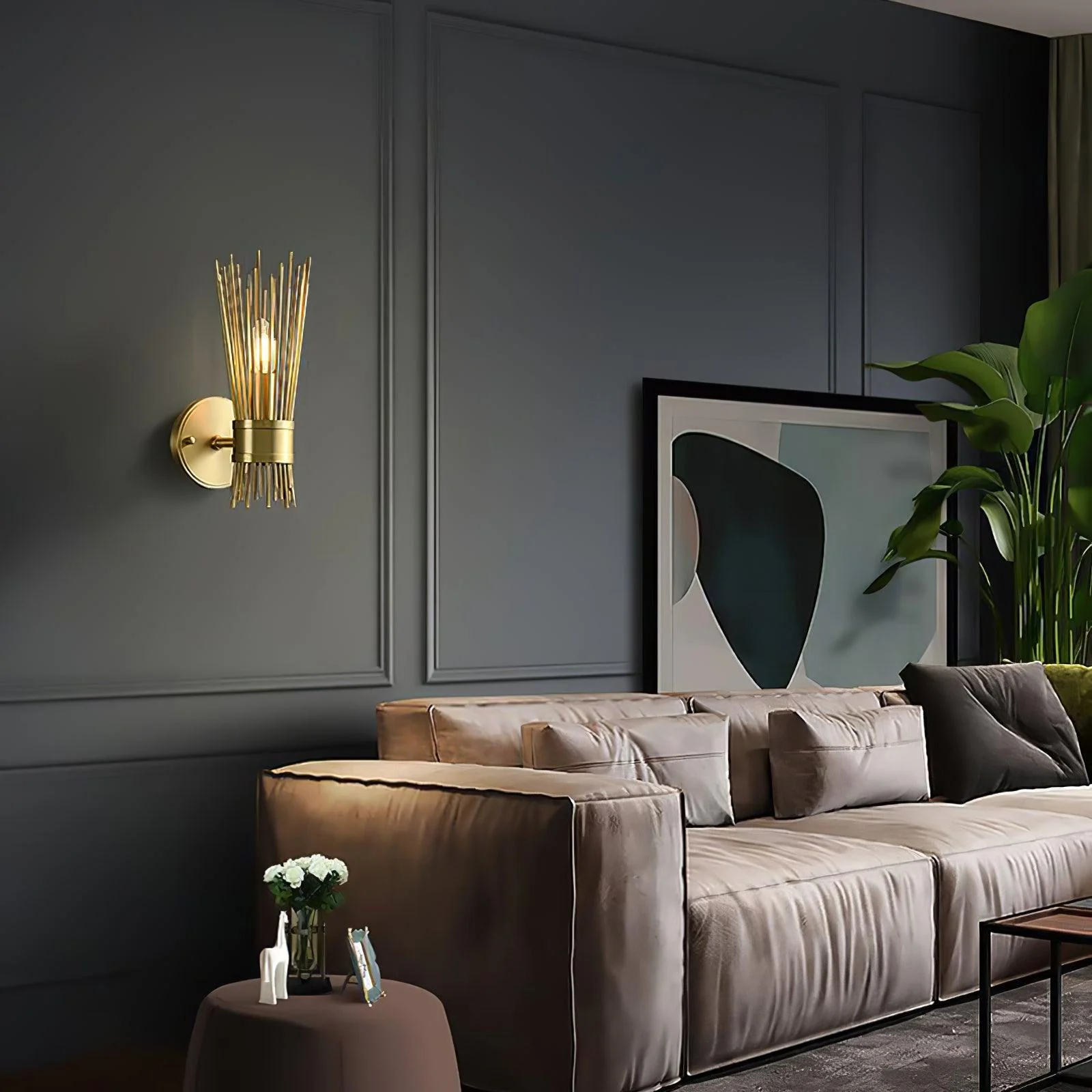 Thresher Postmodern Luxury Candle Brass Wall Light - Image 18