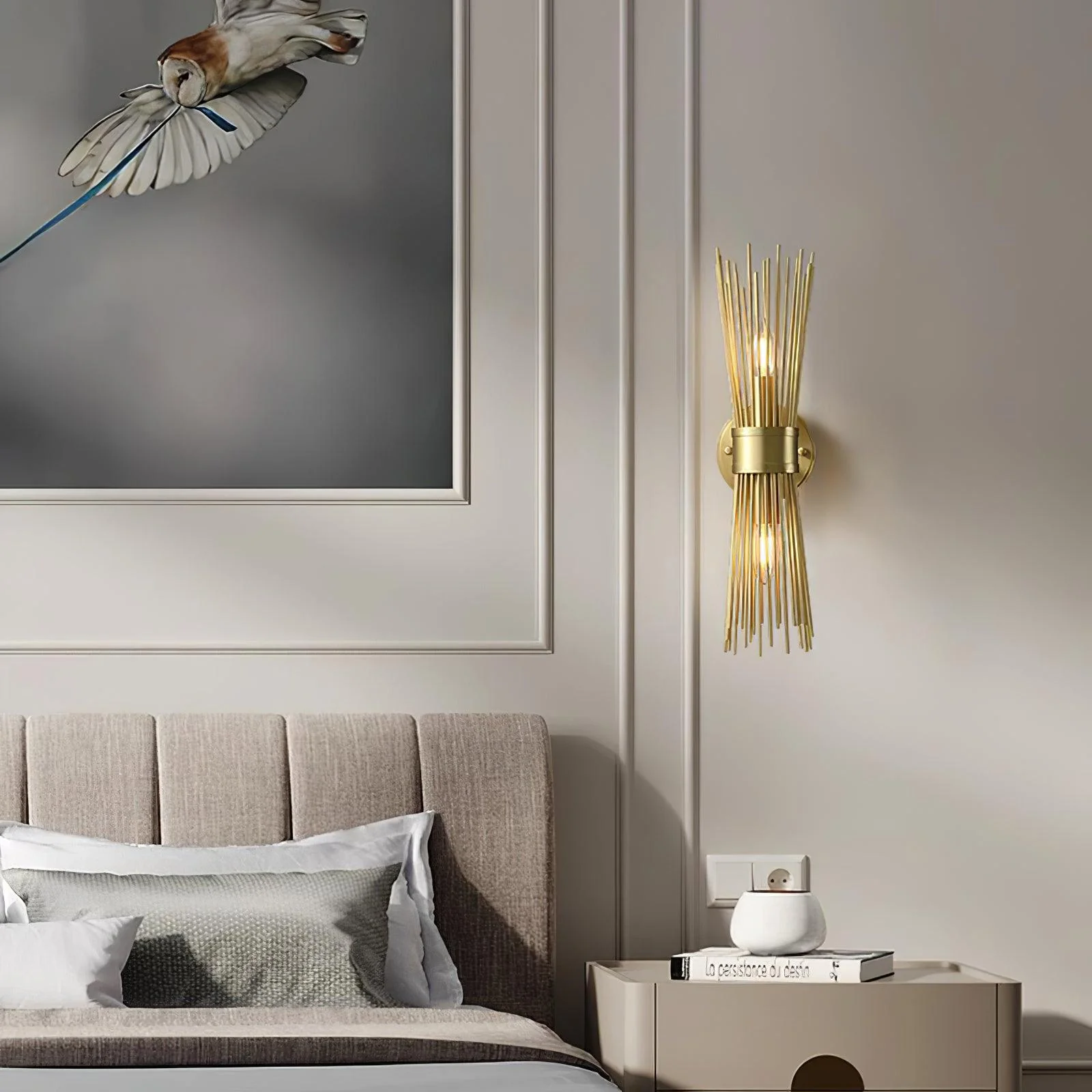 Thresher Postmodern Luxury Candle Brass Wall Light - Image 22
