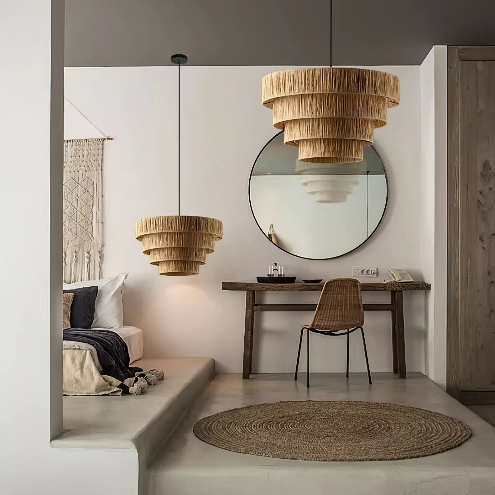 Thyra Straw Traditional Retro Pendant Light - Image 10