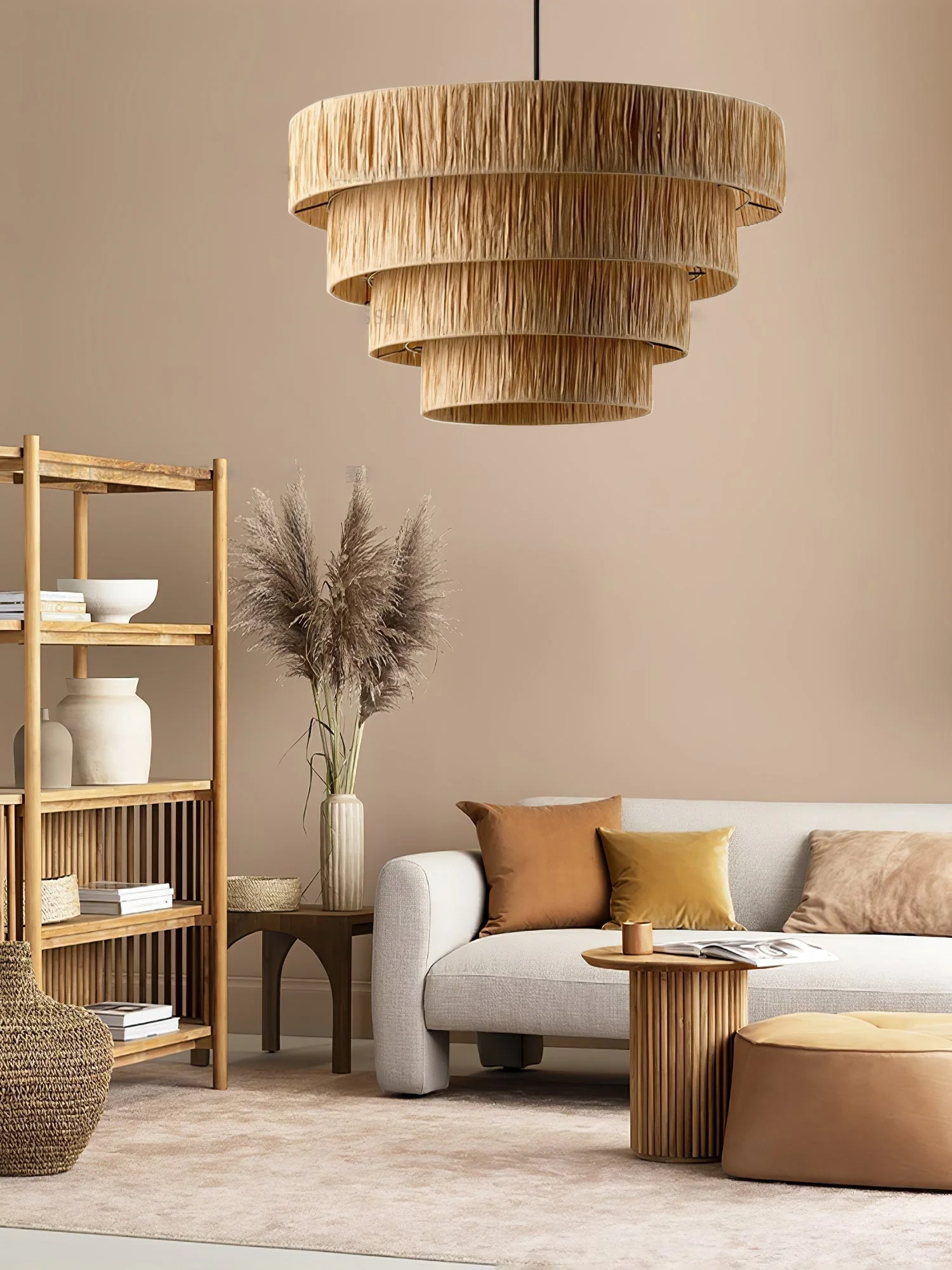 Thyra Straw Traditional Retro Pendant Light - Image 2