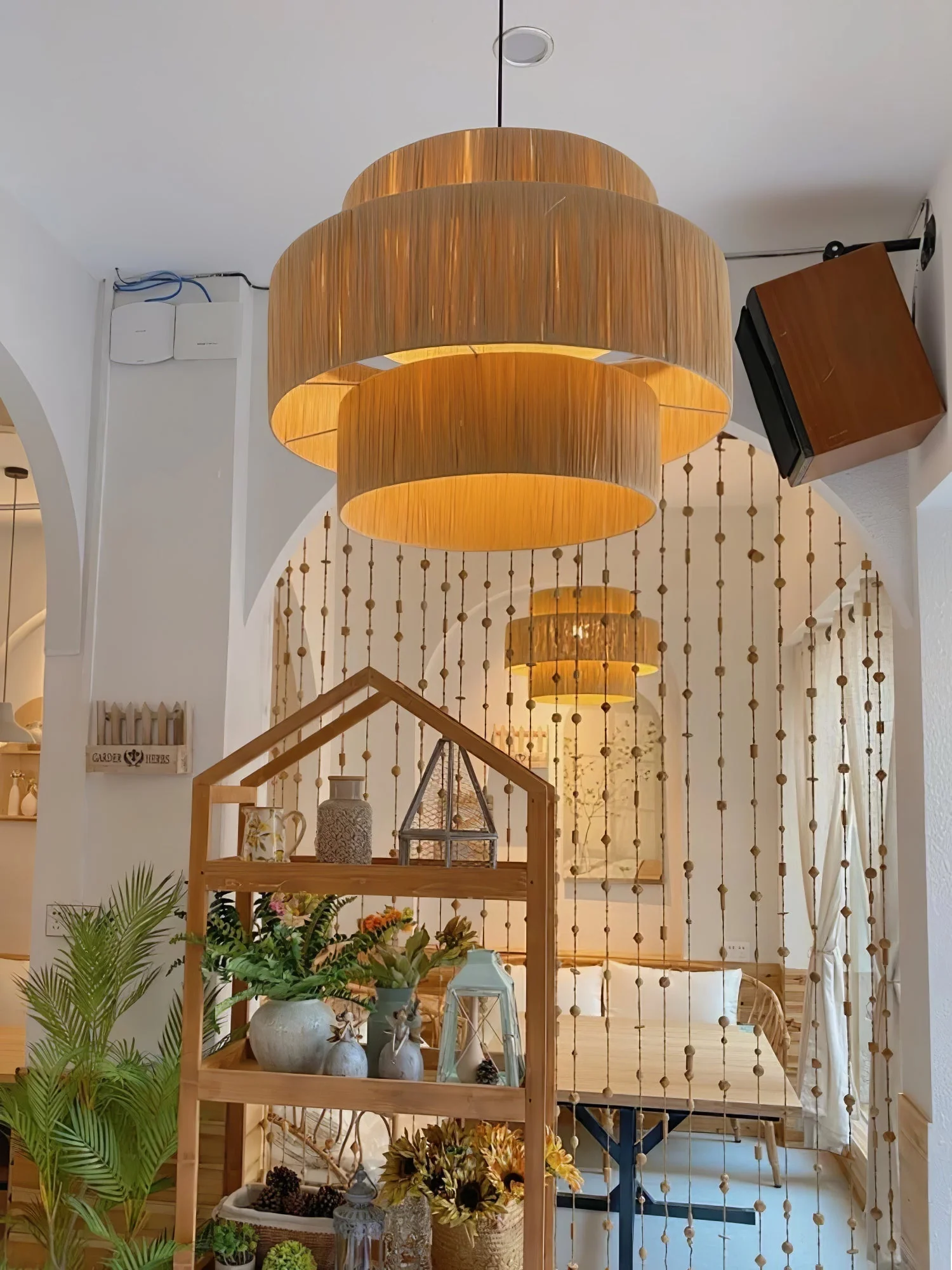 Thyra Straw Traditional Retro Pendant Light - Image 25