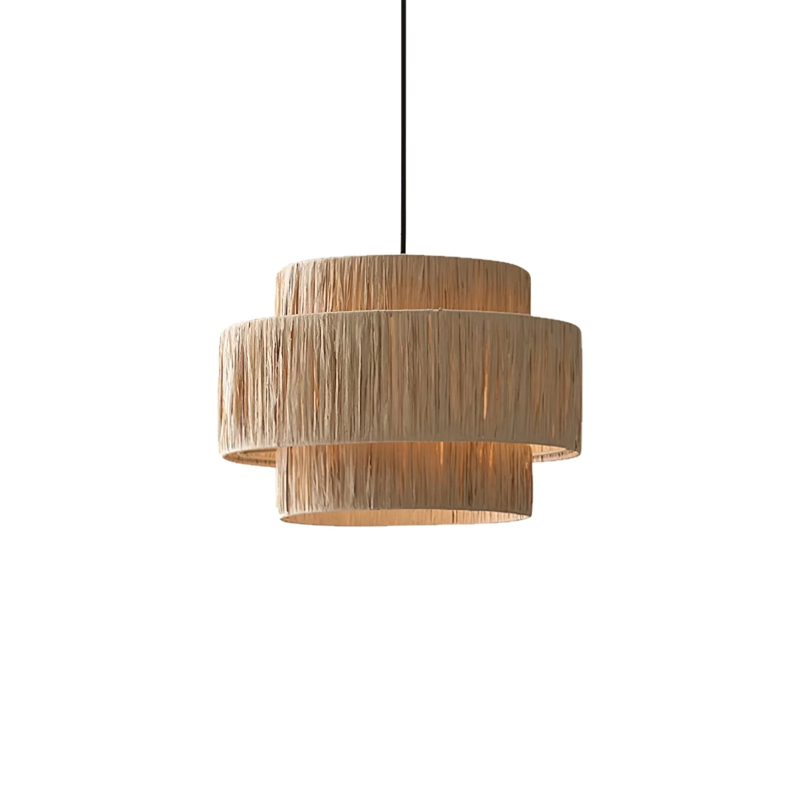 Thyra Straw Traditional Retro Pendant Light - Image 33