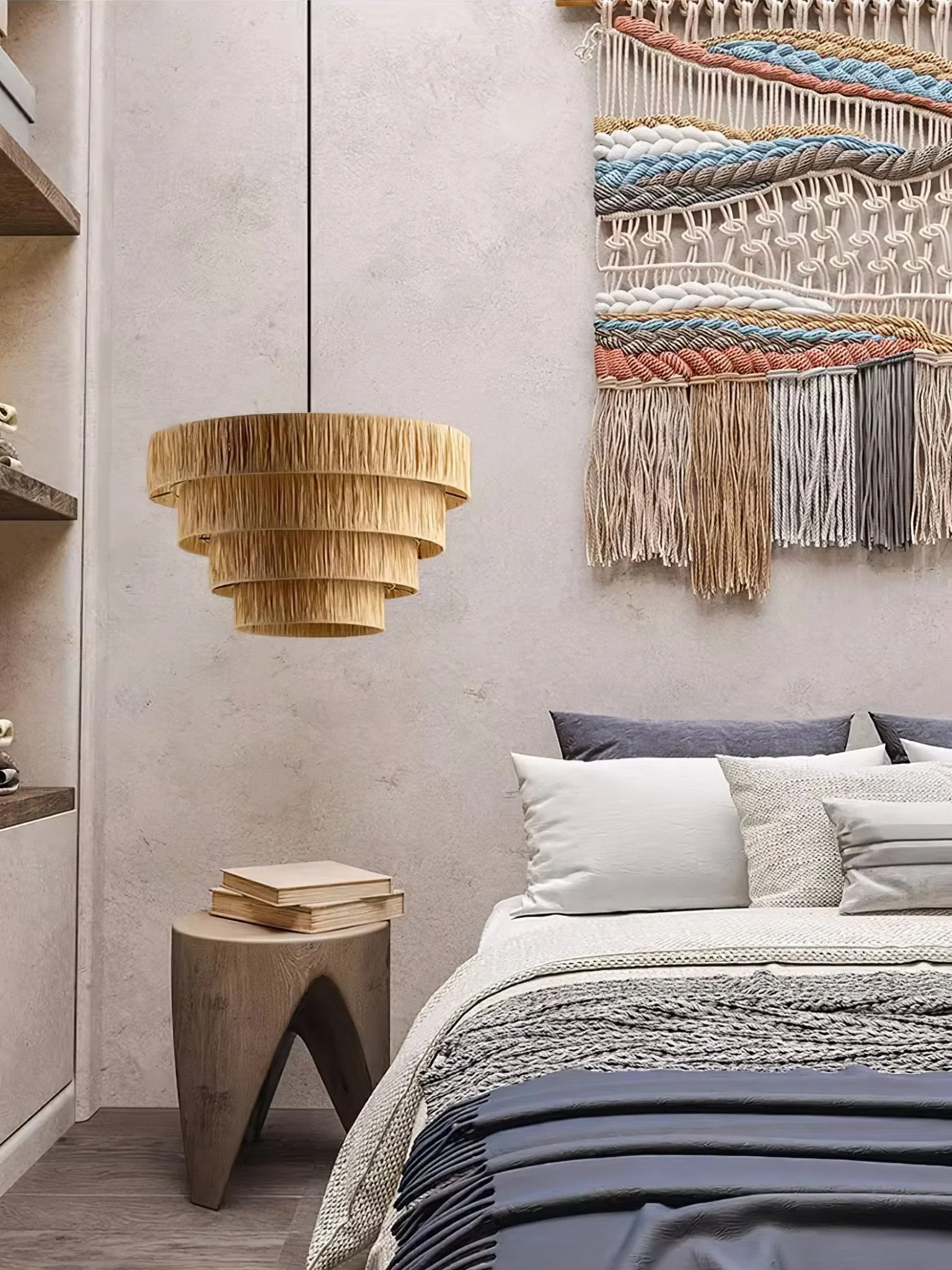 Thyra Straw Traditional Retro Pendant Light - Image 34