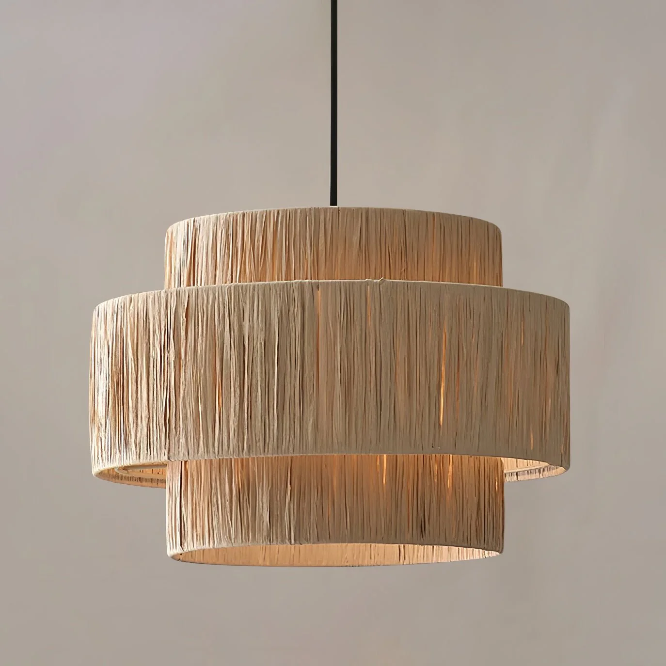 Thyra Straw Traditional Retro Pendant Light - Image 43