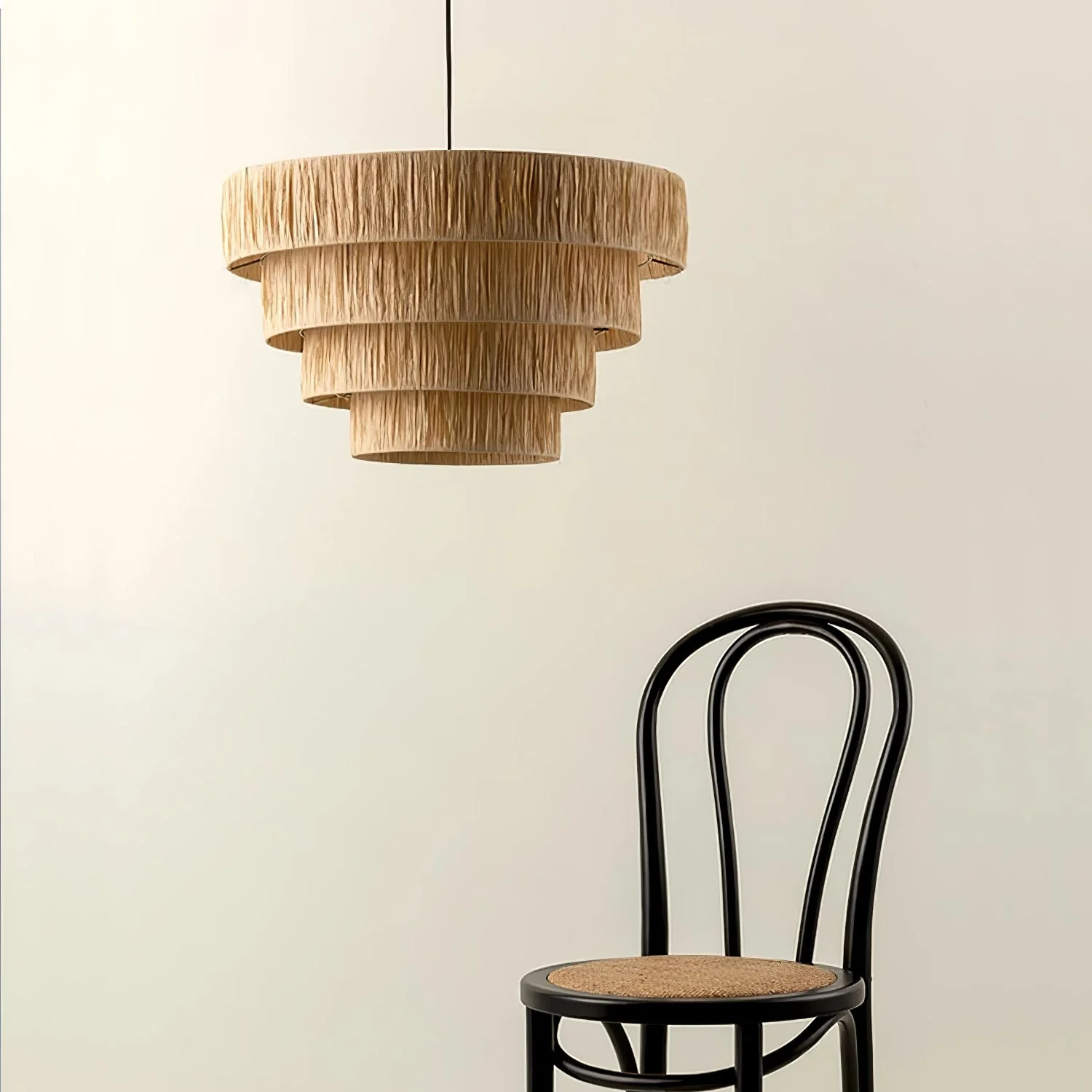 Thyra Straw Traditional Retro Pendant Light - Image 46