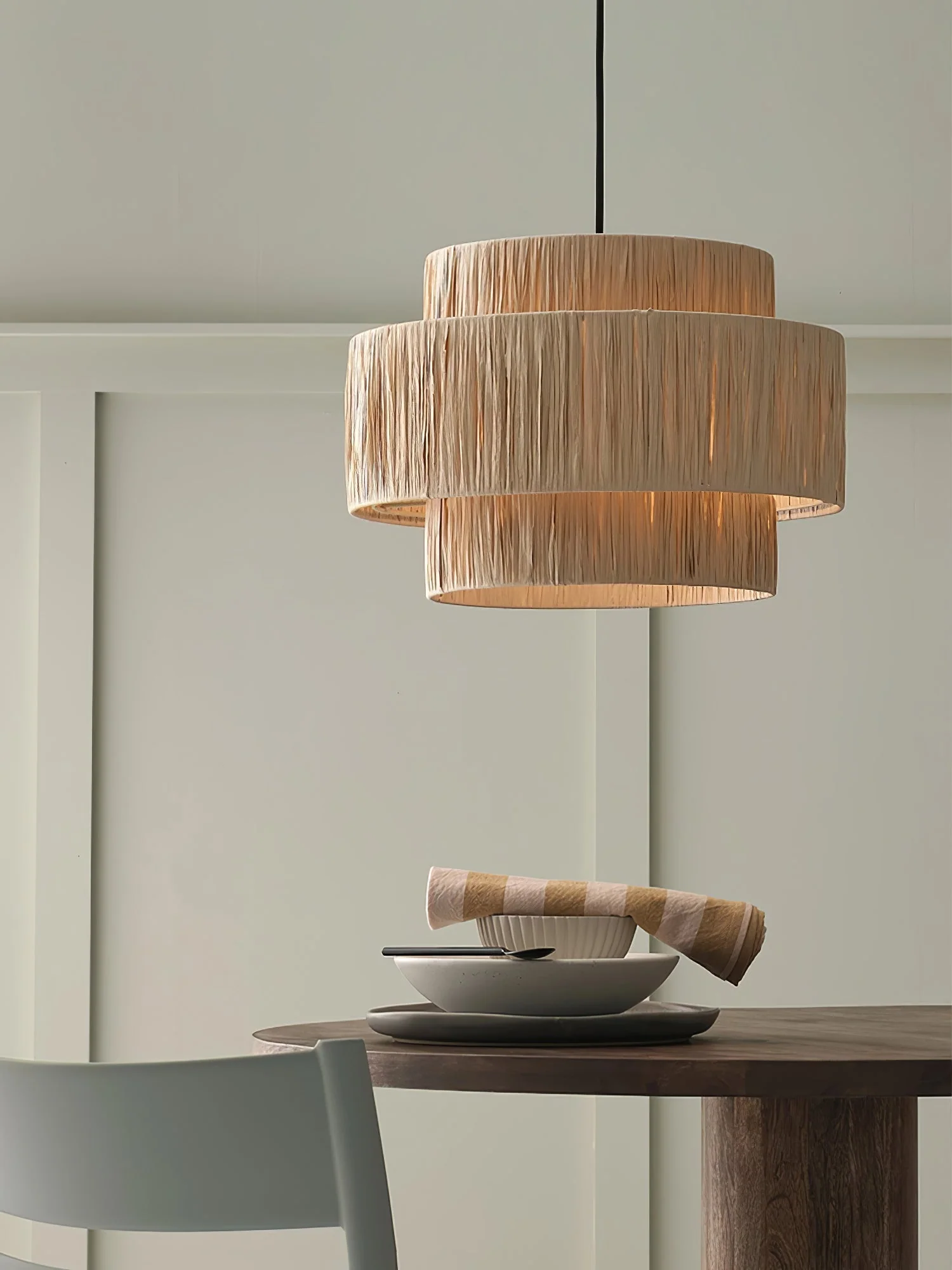 Thyra Straw Traditional Retro Pendant Light - Image 5