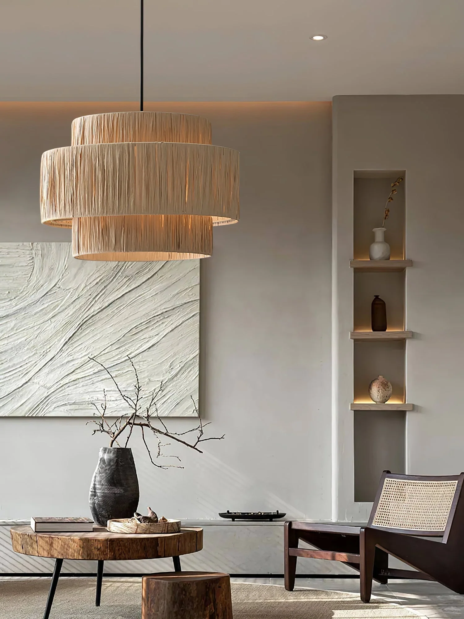Thyra Straw Traditional Retro Pendant Light - Image 9