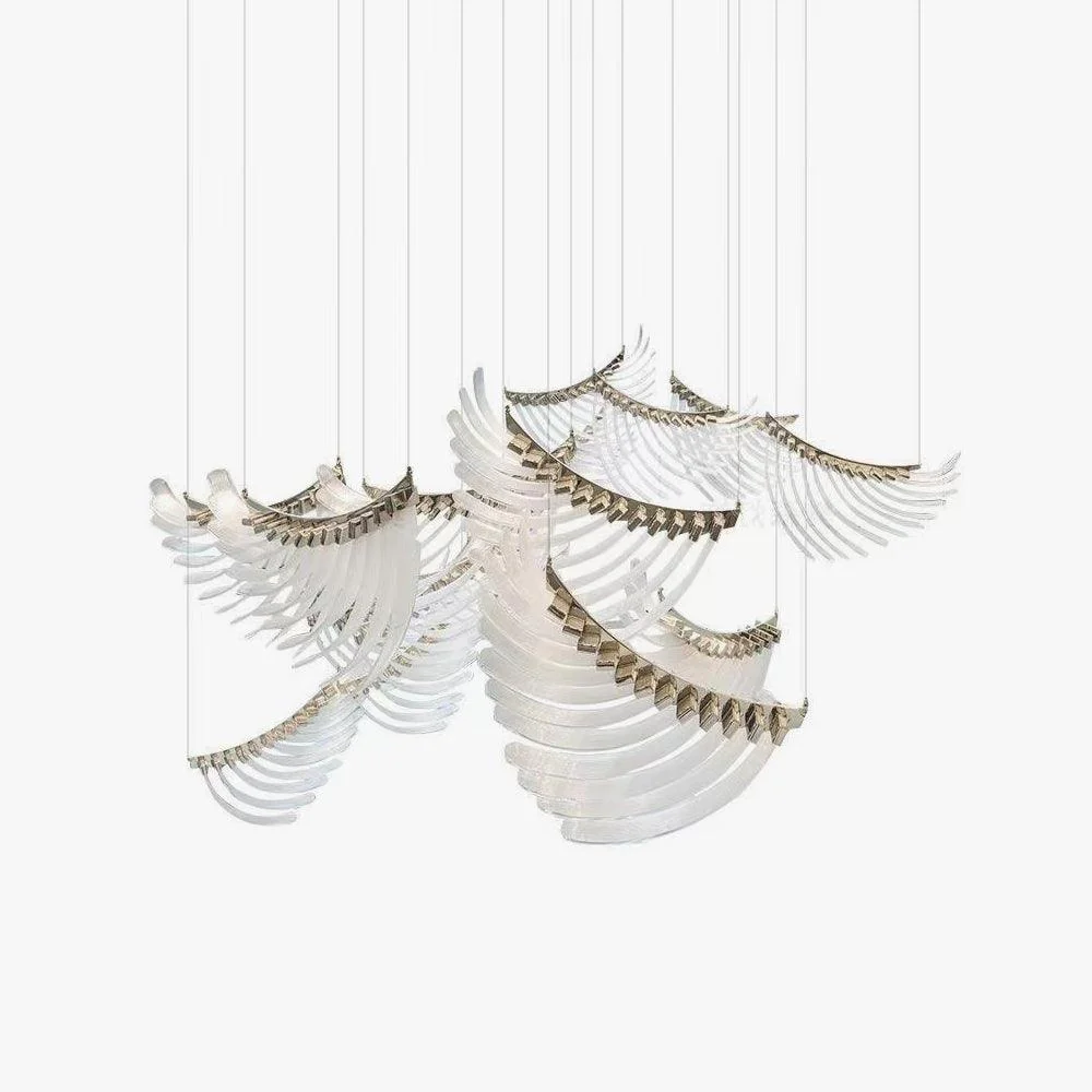 Tiered Postmodern Luxury Palmette Chandelier - Image 10