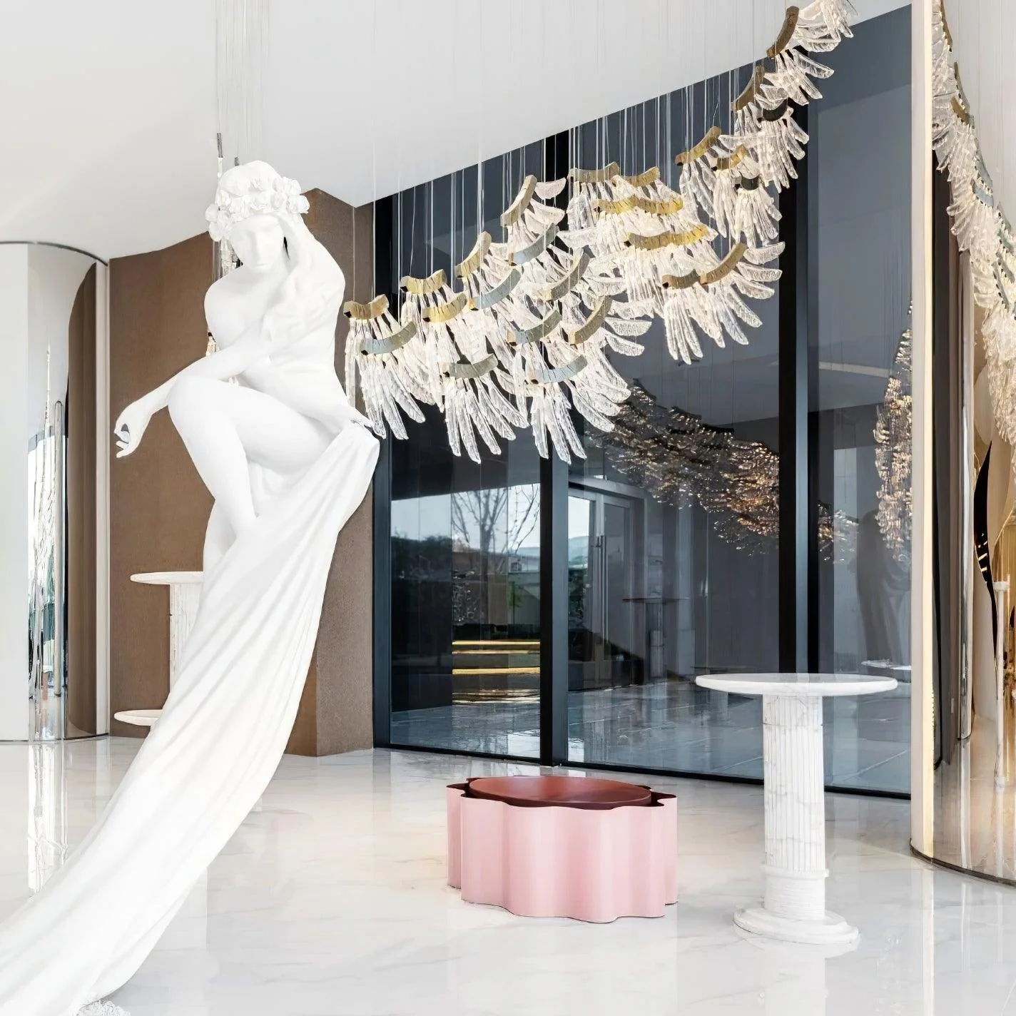 Tiered Postmodern Luxury Palmette Chandelier - Image 14