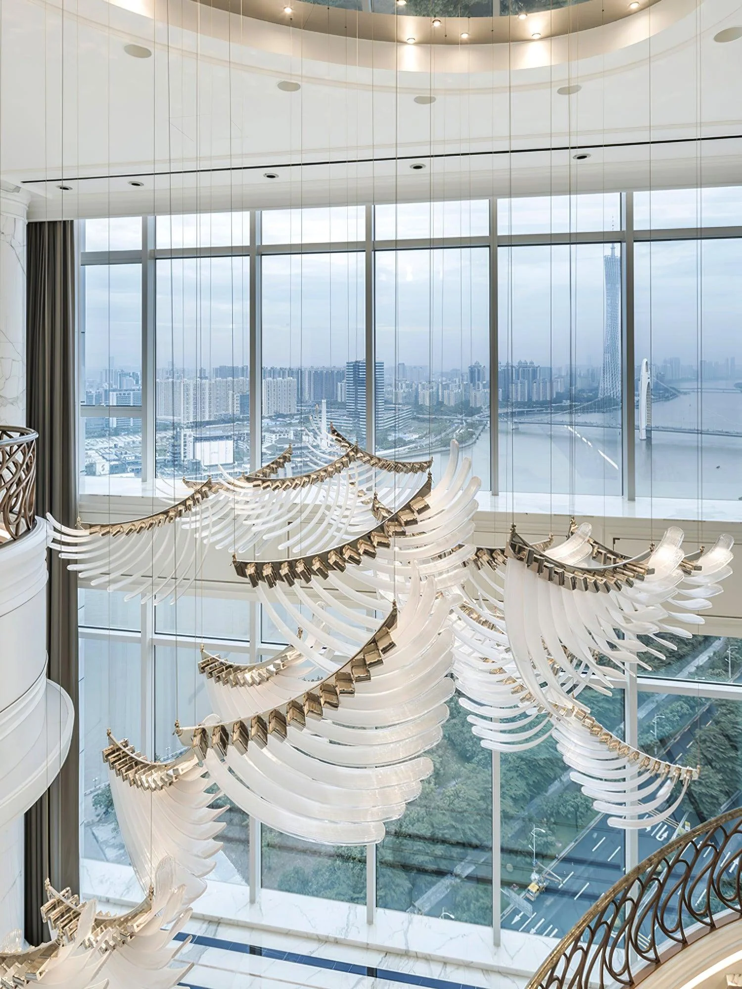 Tiered Postmodern Luxury Palmette Chandelier - Image 19