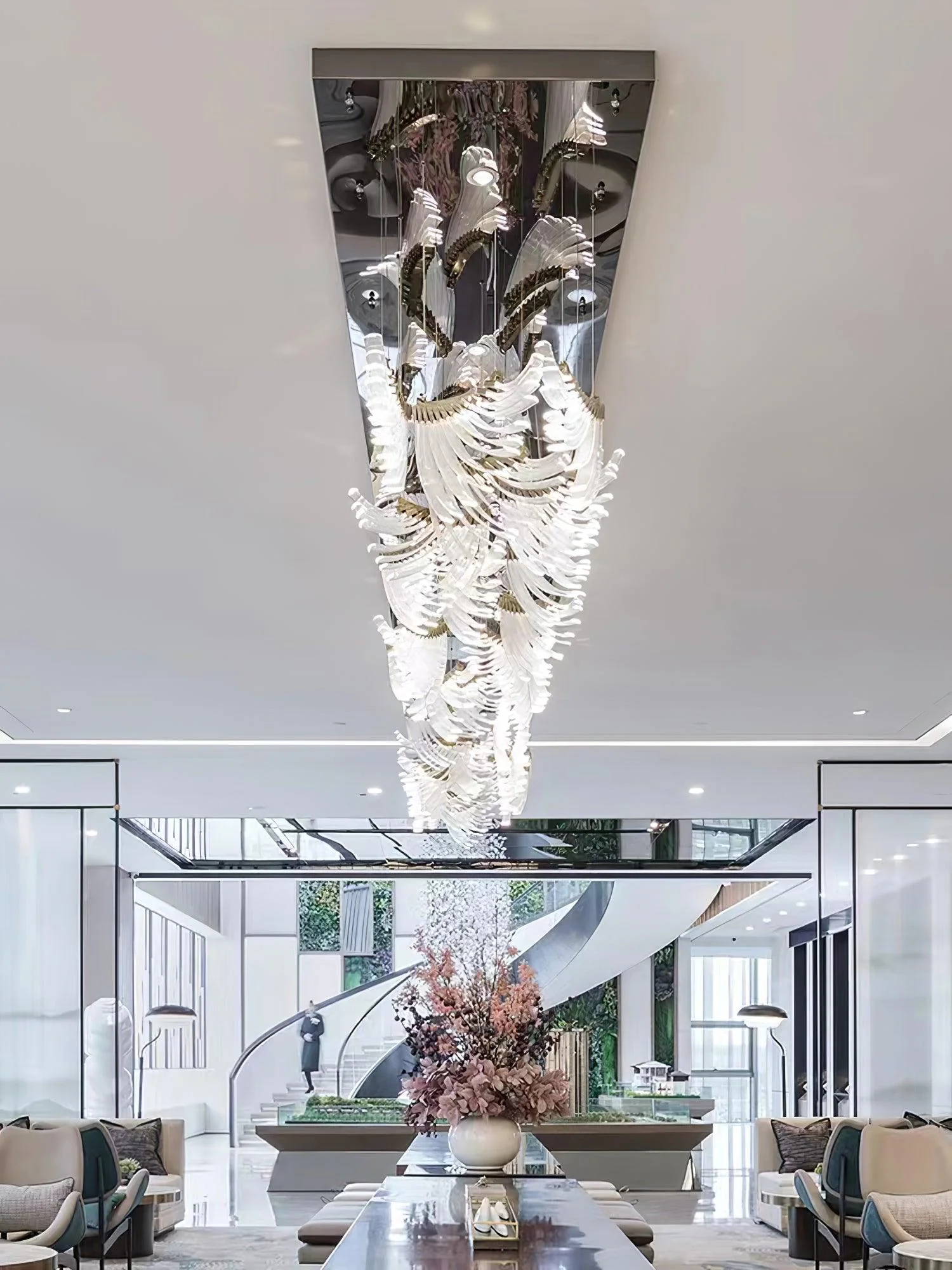 Tiered Postmodern Luxury Palmette Chandelier - Image 2