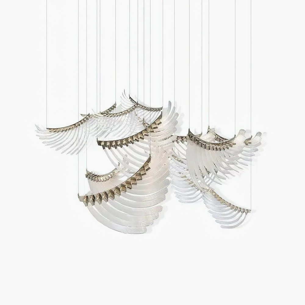 Tiered Postmodern Luxury Palmette Chandelier - Image 21