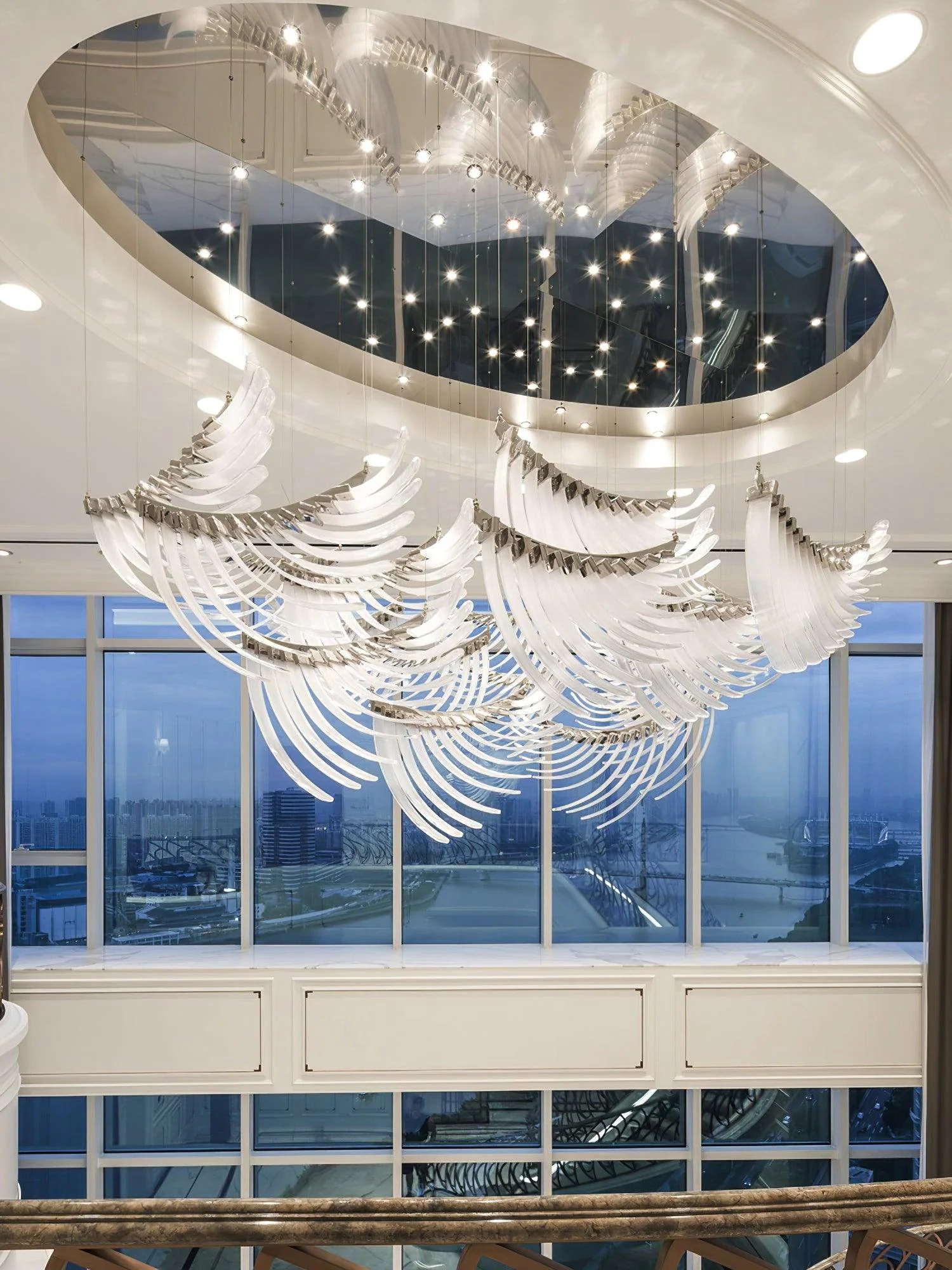 Tiered Postmodern Luxury Palmette Chandelier - Image 24