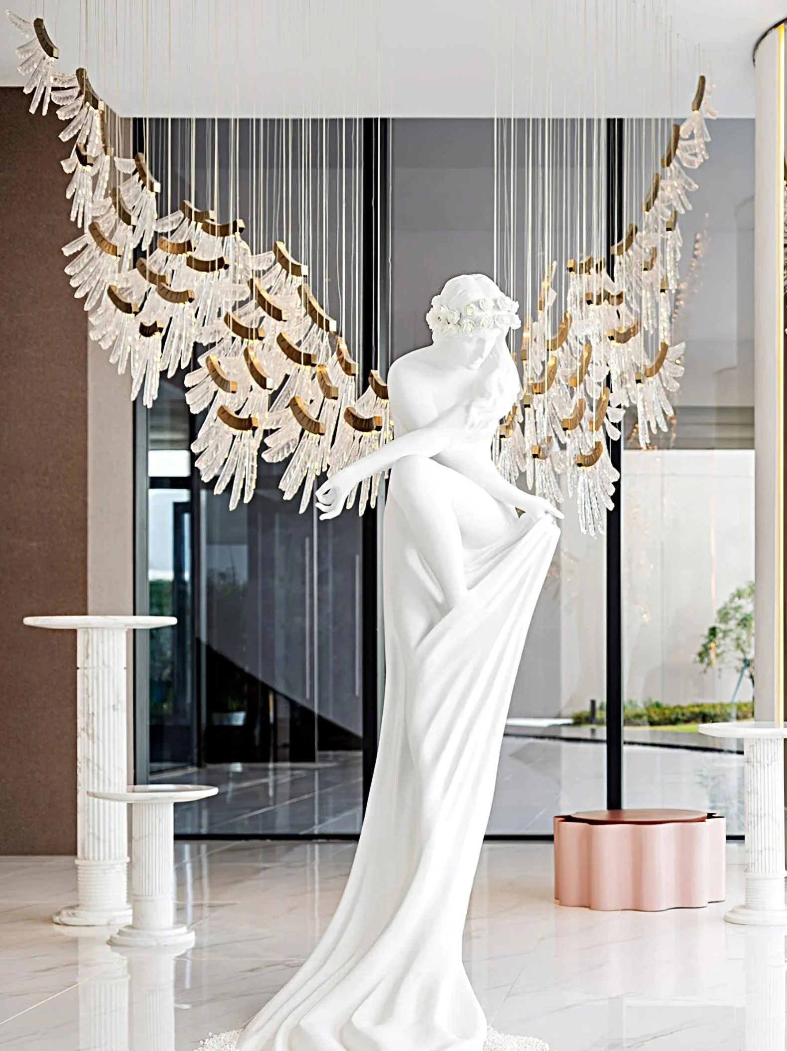 Tiered Postmodern Luxury Palmette Chandelier - Image 25
