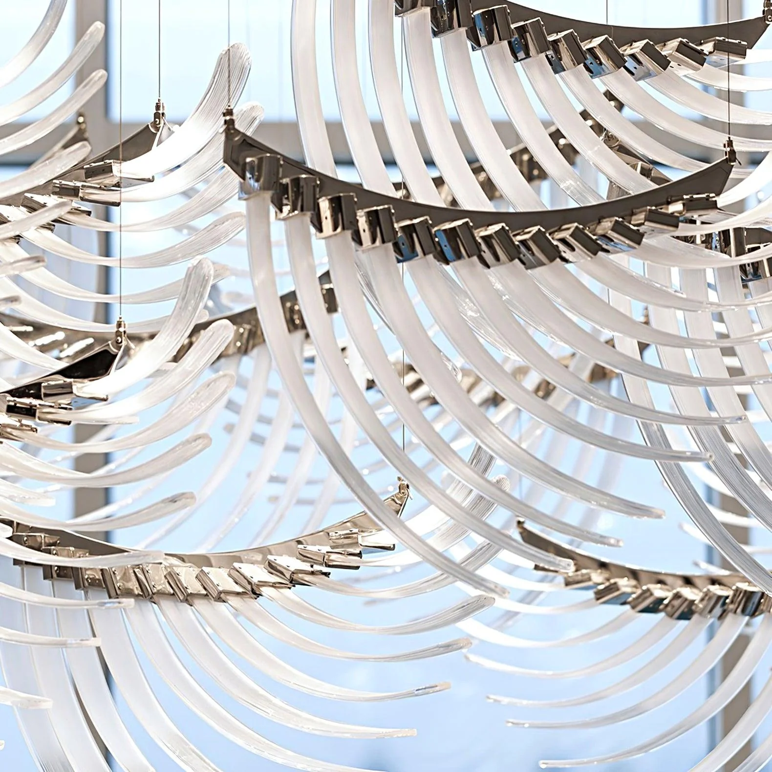 Tiered Postmodern Luxury Palmette Chandelier - Image 8