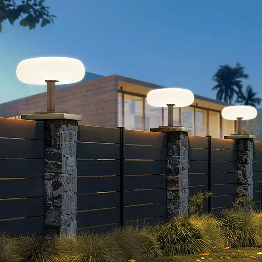 Tila Round Landscape Outdoor Pillar Lights
