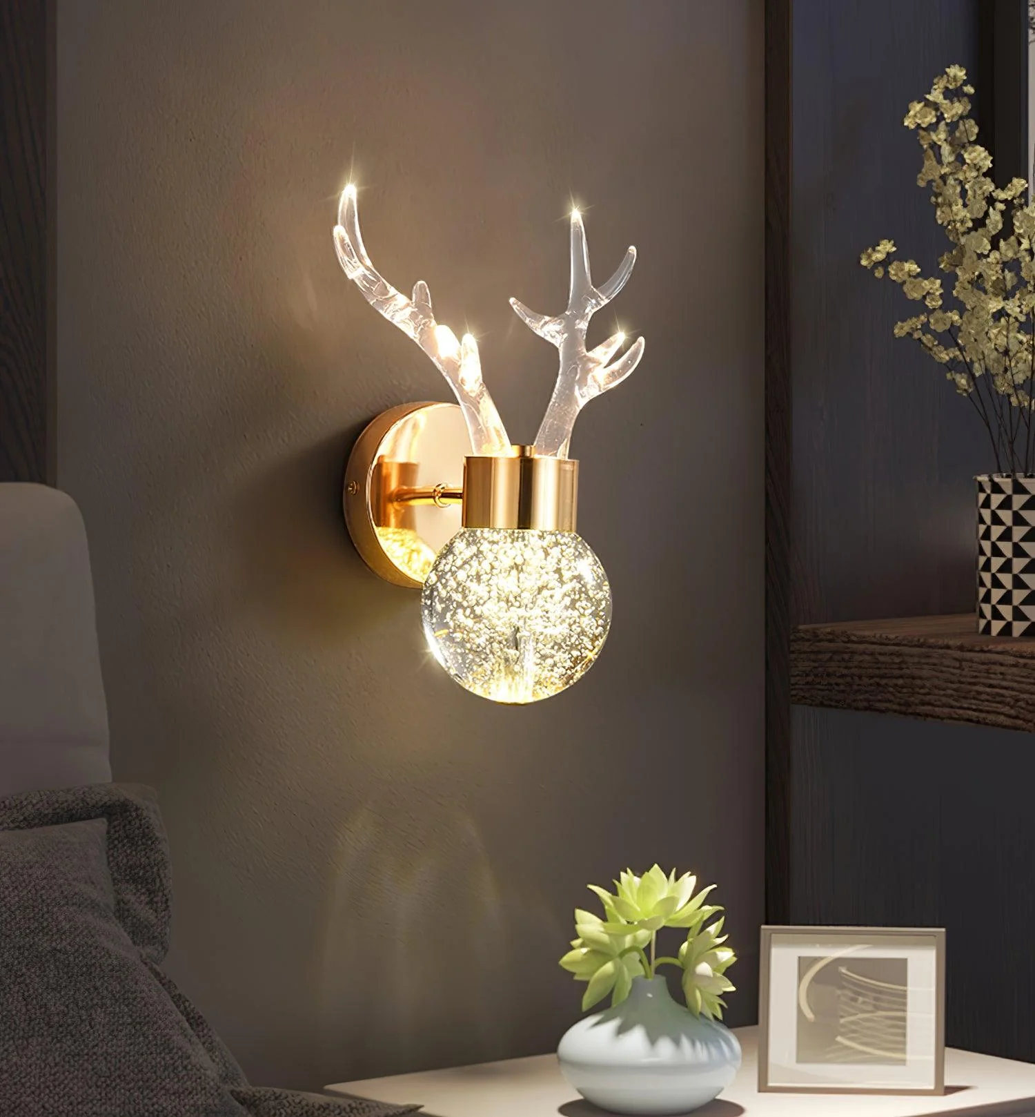 Timber Postmodern Luxury Deer Crystal Wall Lamp - Image 11