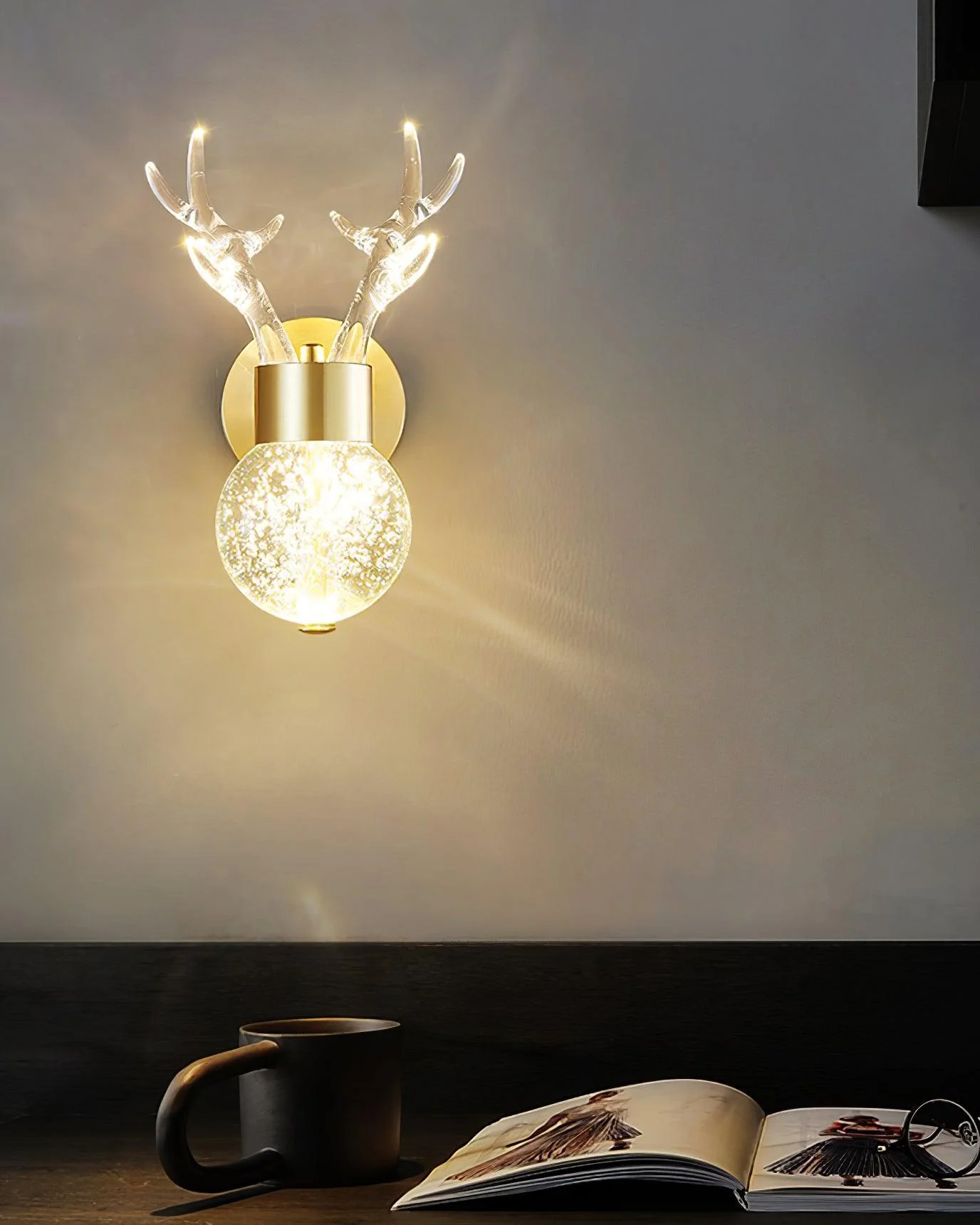 Timber Postmodern Luxury Deer Crystal Wall Lamp - Image 16
