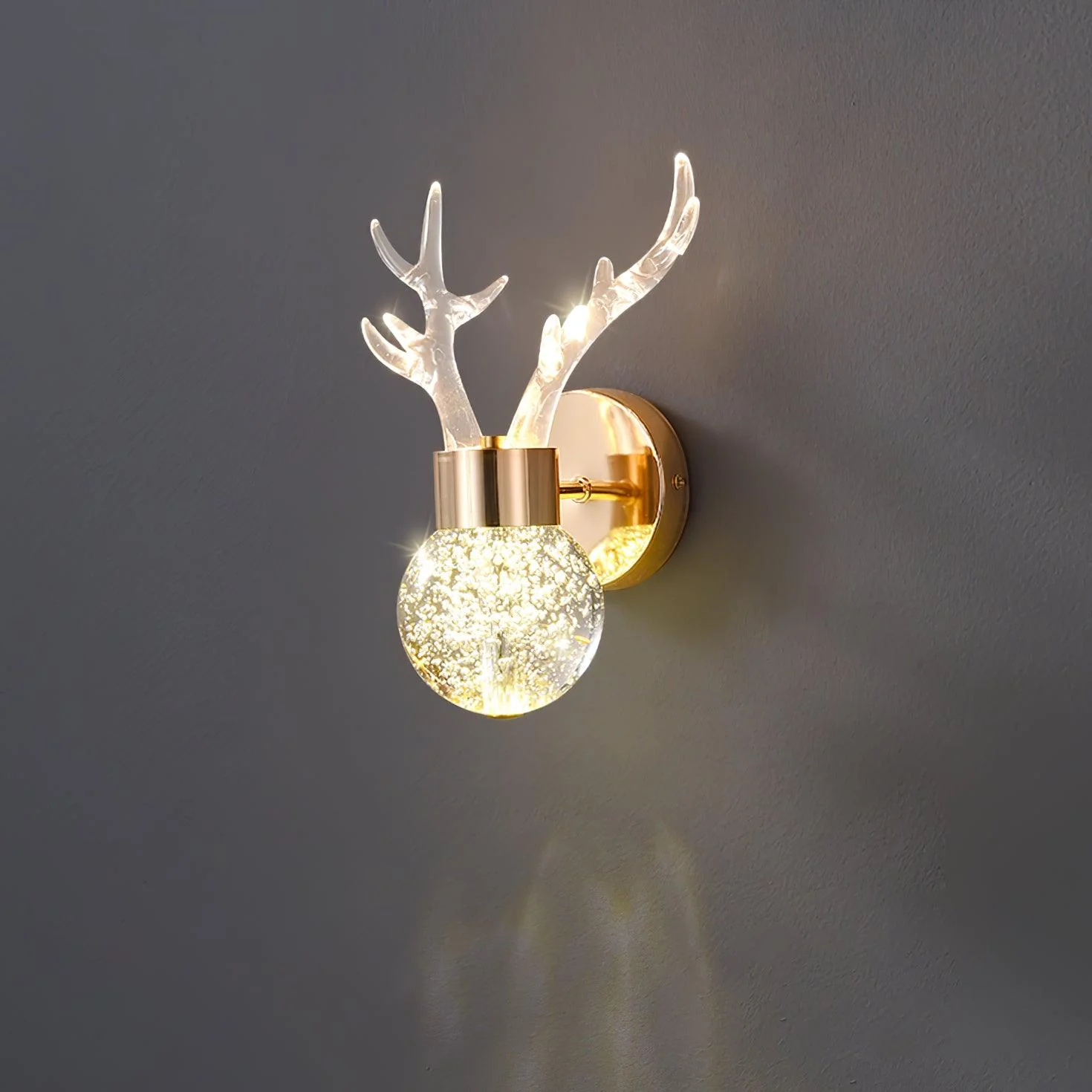 Timber Postmodern Luxury Deer Crystal Wall Lamp - Image 2