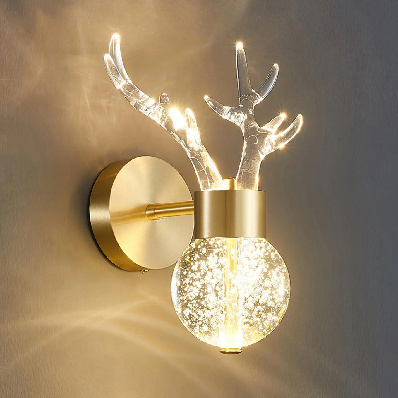 Timber Postmodern Luxury Deer Crystal Wall Lamp - Image 5