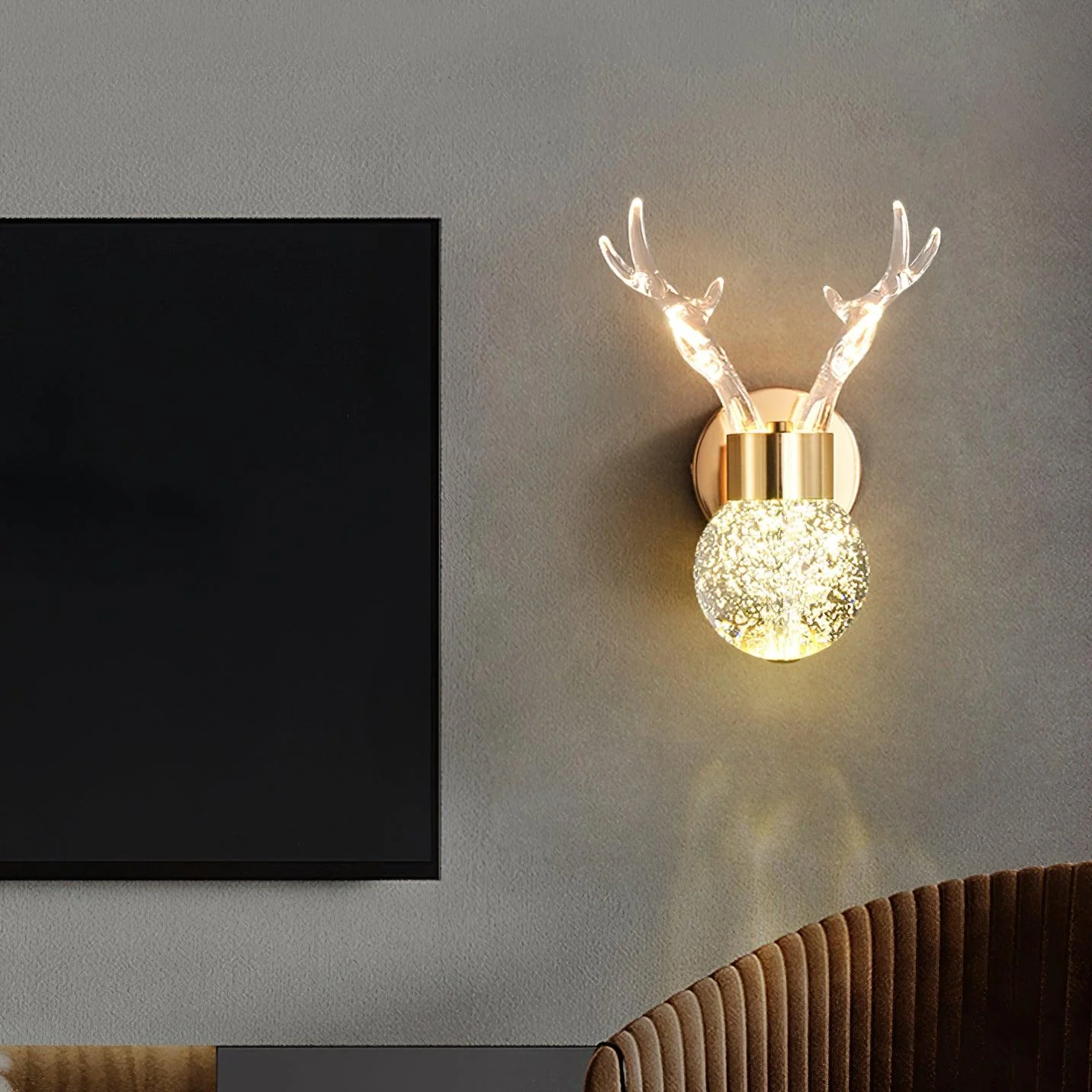 Timber Postmodern Luxury Deer Crystal Wall Lamp - Image 9